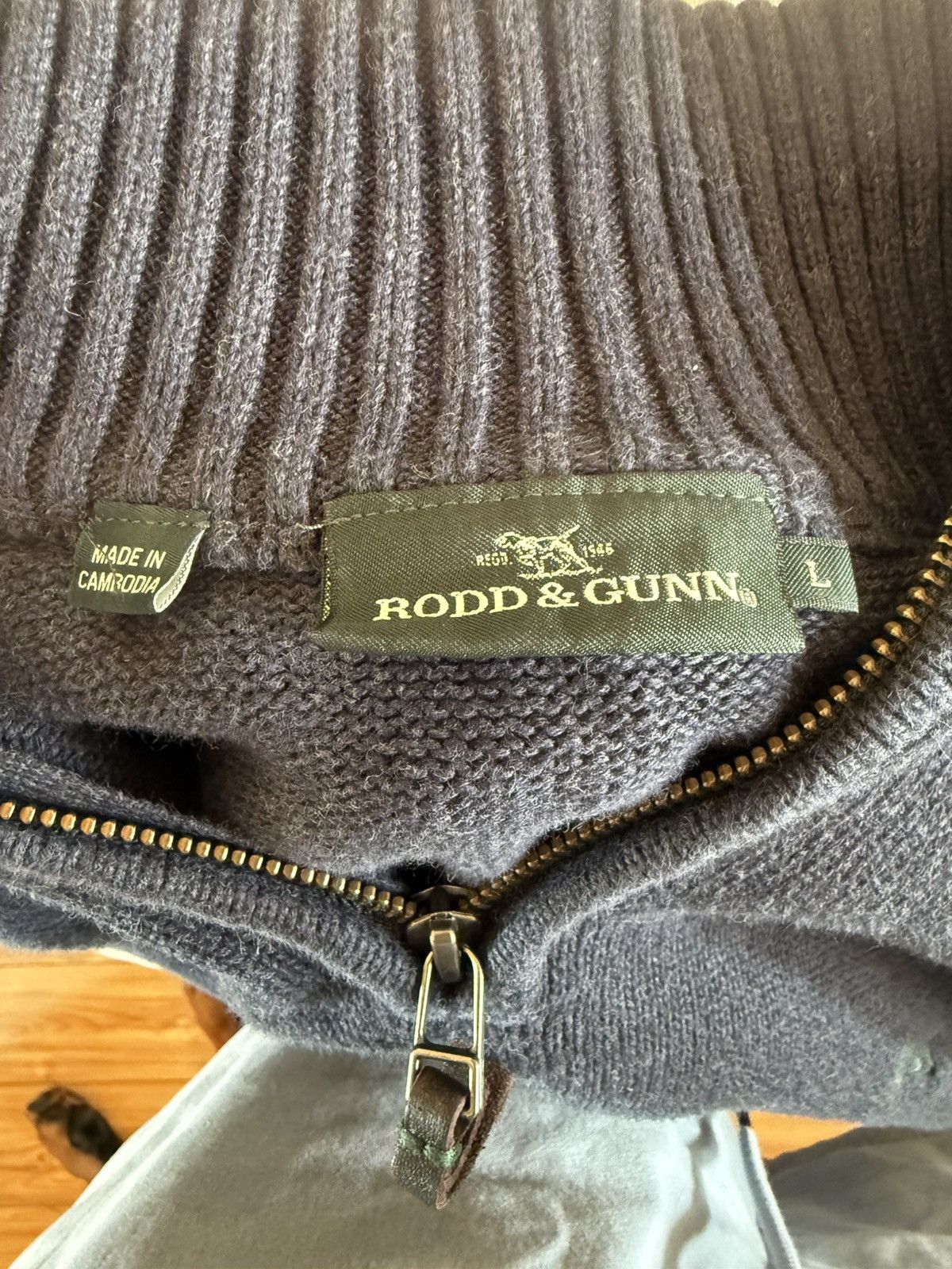 Rodd & Gunn RODD & GUNN New Zealand Merrick Bay 1/4 Zip “Ink” Sweater Size US L / EU 52-54 / 3 - 3 Thumbnail