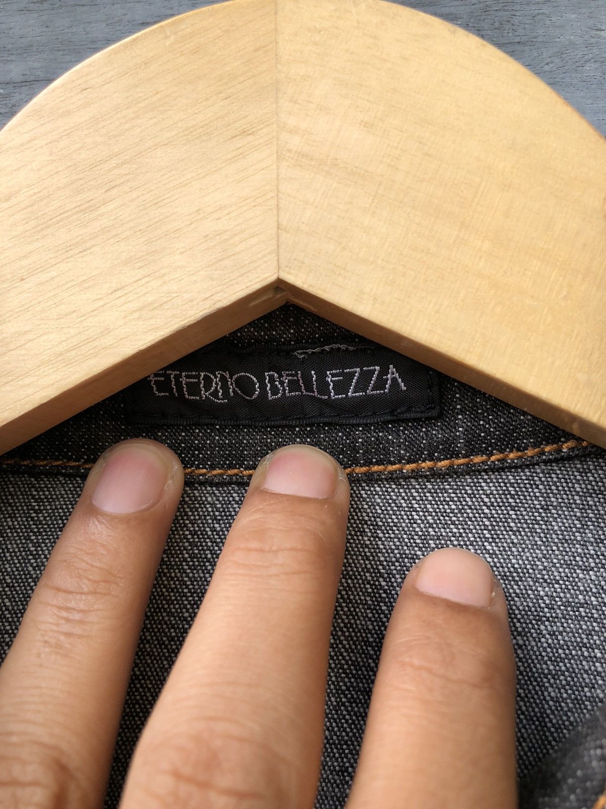 Vintage Eterno Belleza Paisley Black Denim Jacket Vintage Style Size M / US 6-8 / IT 42-44 - 8 Thumbnail