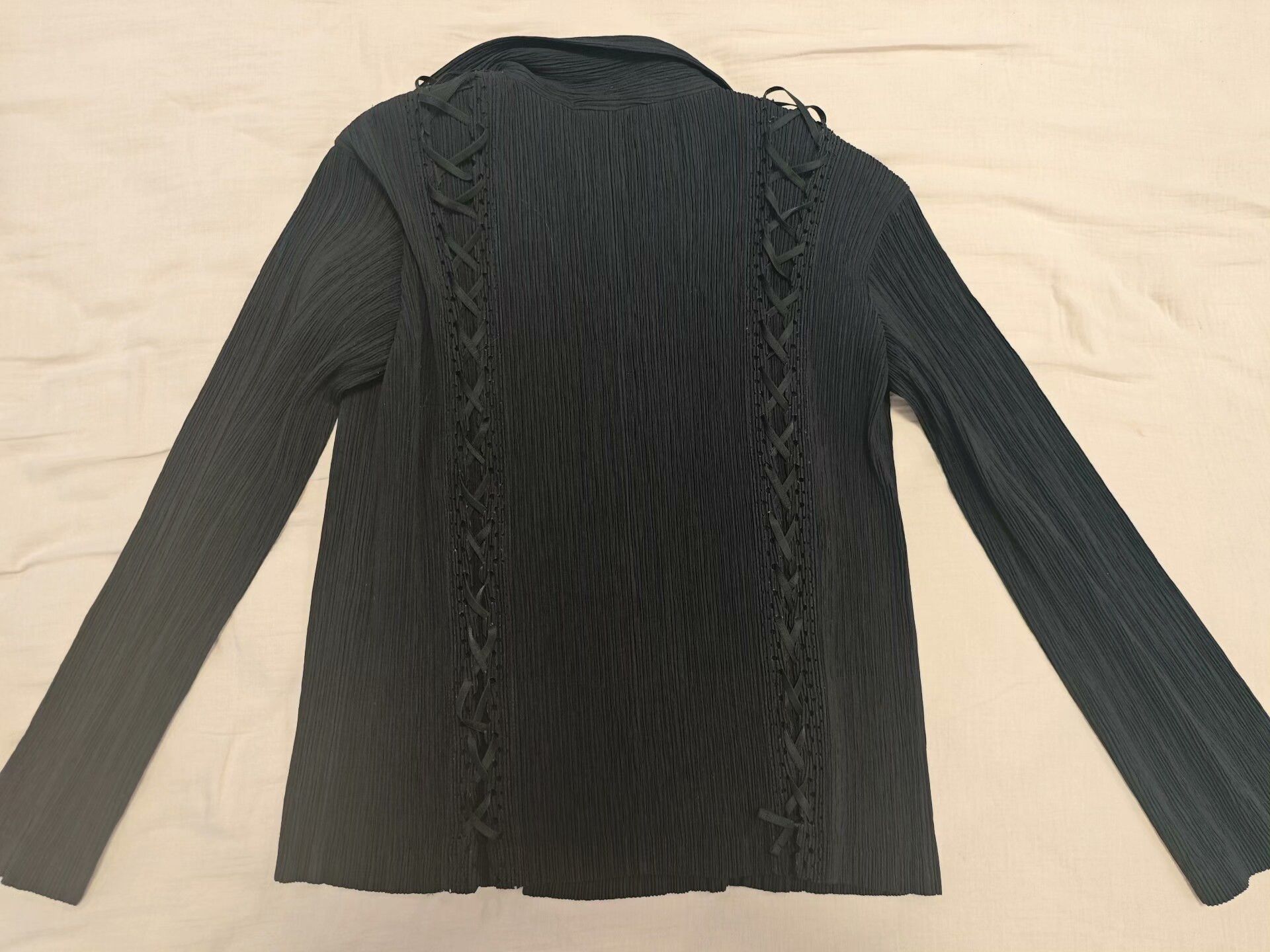 Issey Miyake Issey Miyake Black Knitted Jacket Size US M / EU 48-50 / 2 - 2 Thumbnail