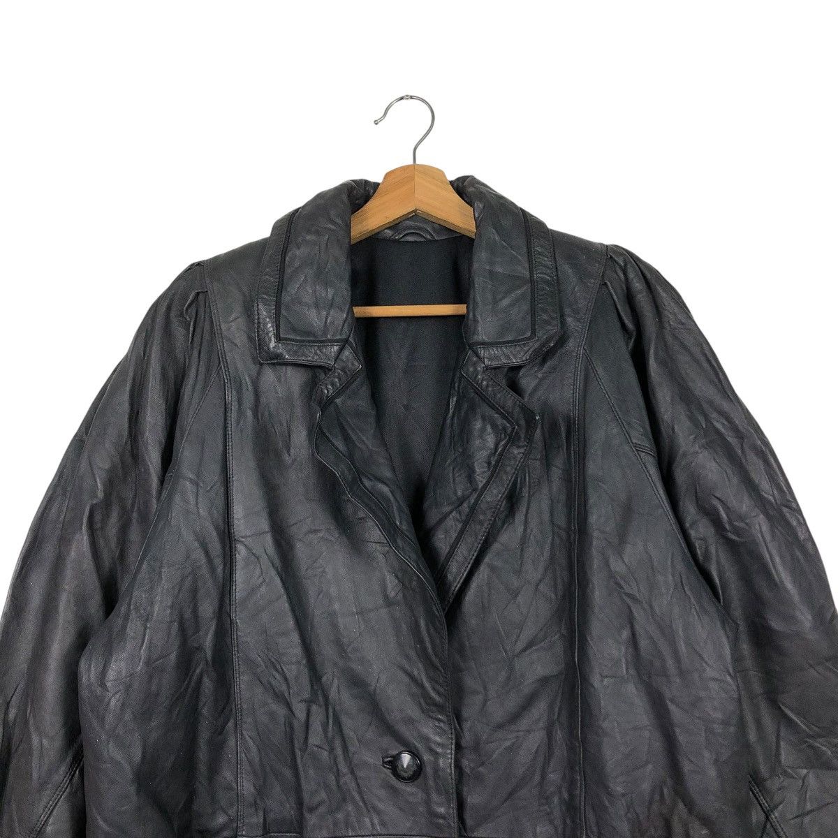 Japanese Brand 🔥VINTAGE GENUINE LEATHER JACKET DOUBLE BREAST OJATTI ITALY Size US M / EU 48-50 / 2 - 5 Thumbnail