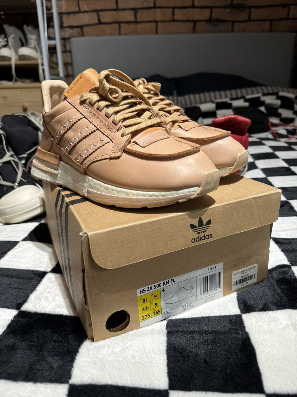 Hender Scheme NEW ADIDAS ZX 500 RM FULL LEATHER BOOST TRAINERS Grailed