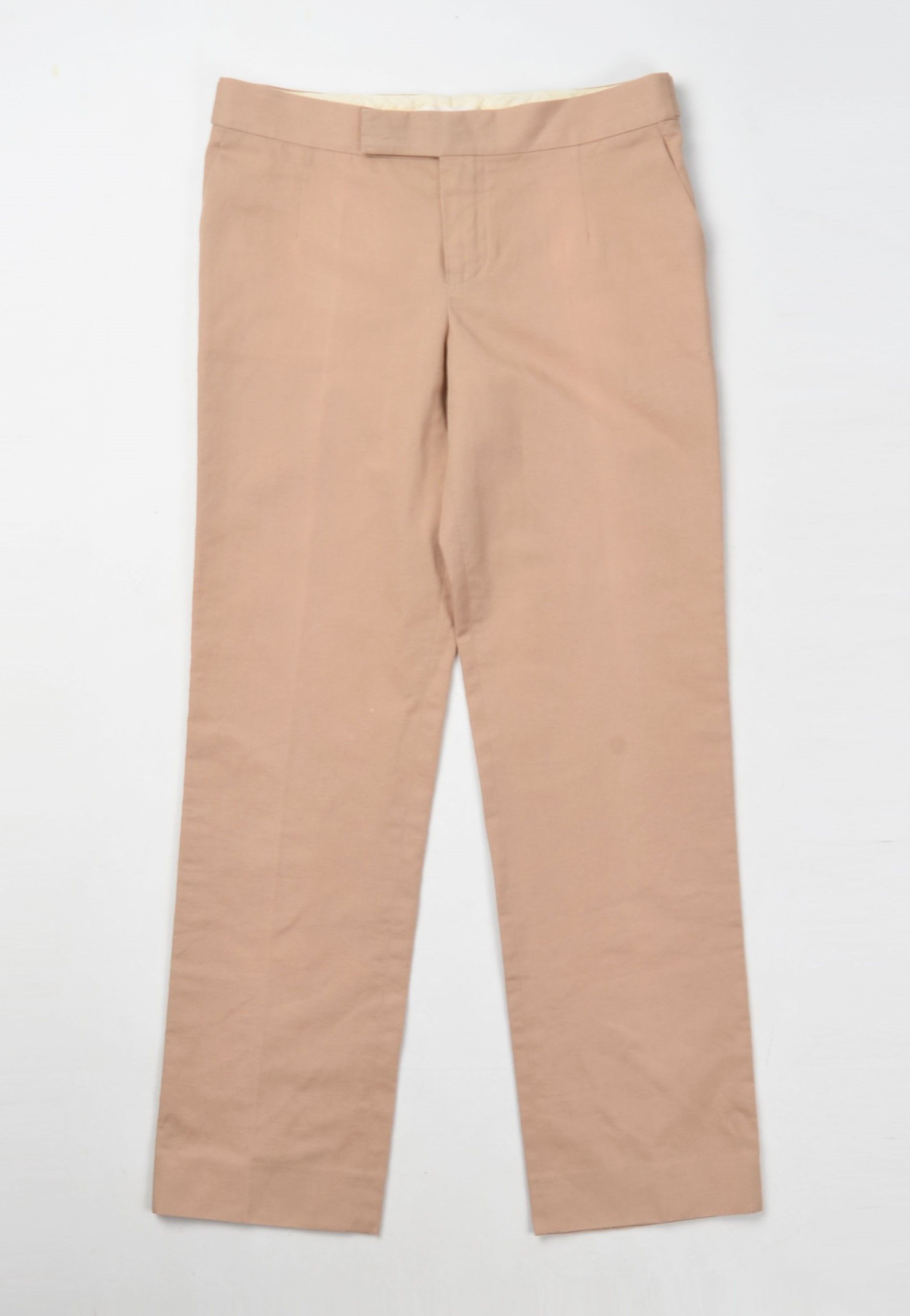 Chloe Chloe Beige Straight Cotton Linen Blend Chino Pants Size 31" - 1 Thumbnail