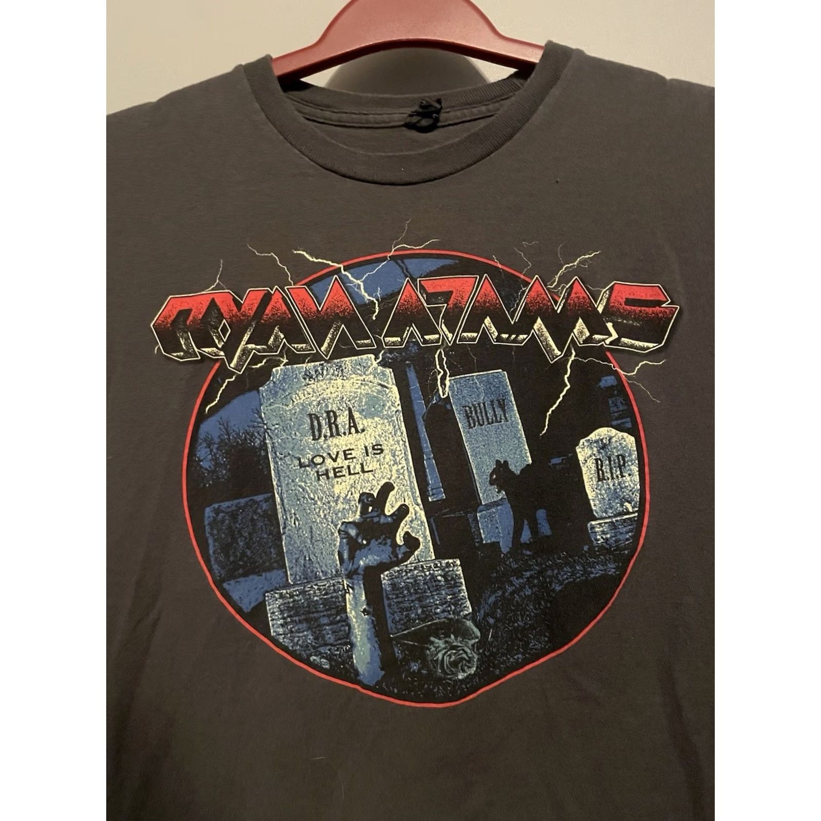 Vintage Ryan Adams T-Shirt D.R.A Love Is Hell Size M Gray Band Mens Size US M / EU 48-50 / 2 - 4 Thumbnail