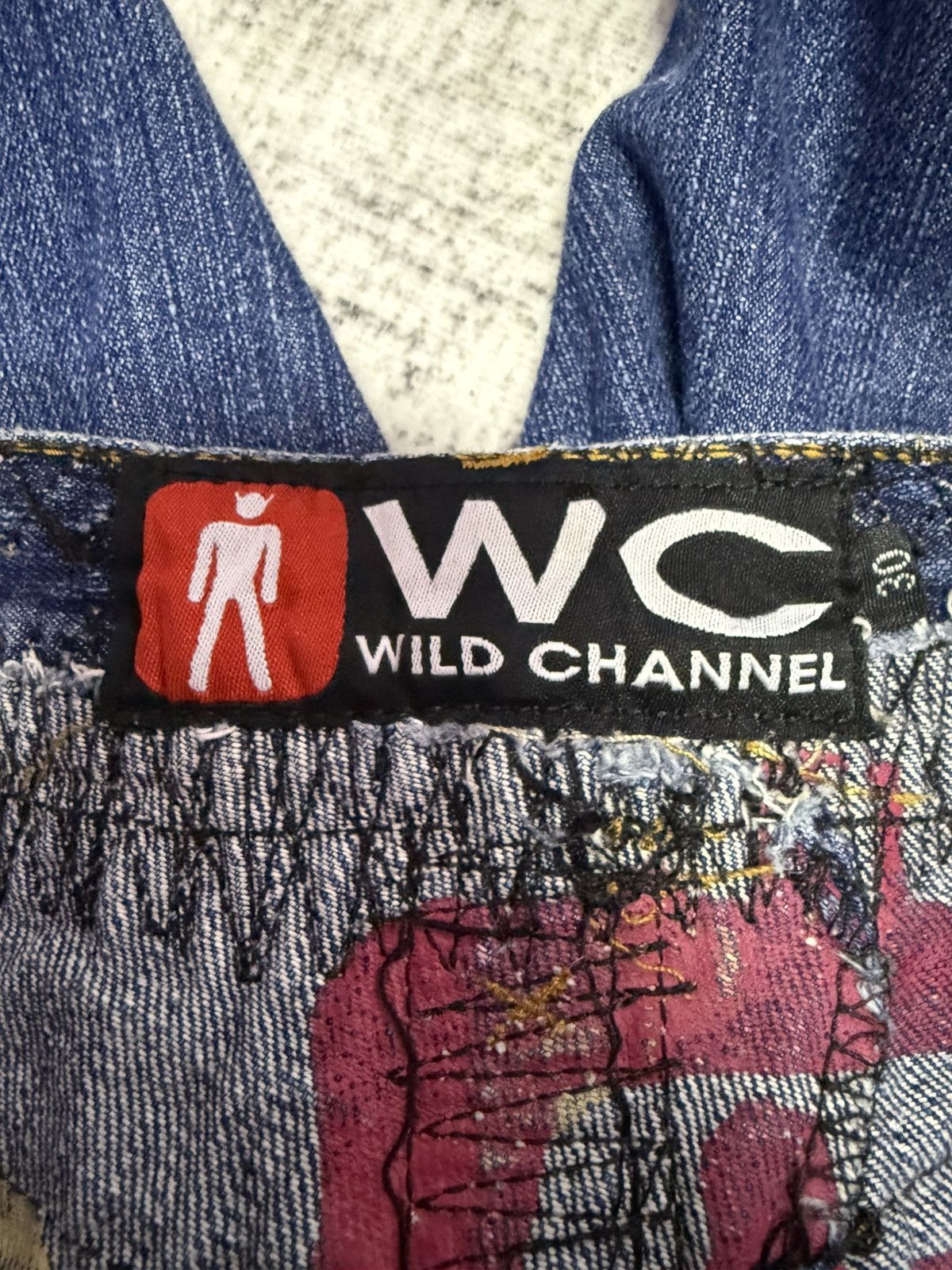 Hysteric Glamour × Japanese Brand Wild Chanel Destroyed Repaired Heavy Stitched Jeans Size US 30 / EU 46 - 25 Thumbnail