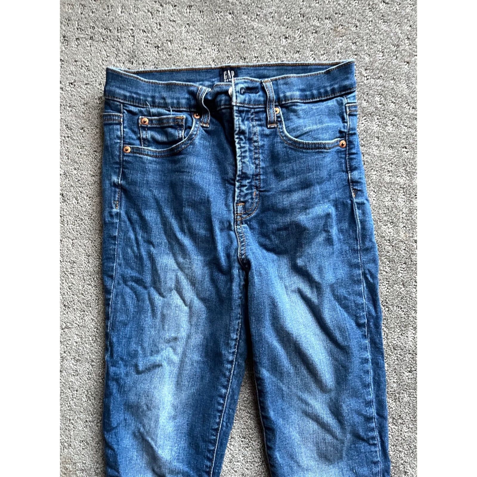 Gap Gap Jeans Skinny Denim 27 Women Blue Light Wash Stretch Inseam 23 30.5? Size 27" / US 4 / IT 40 - 2 Thumbnail