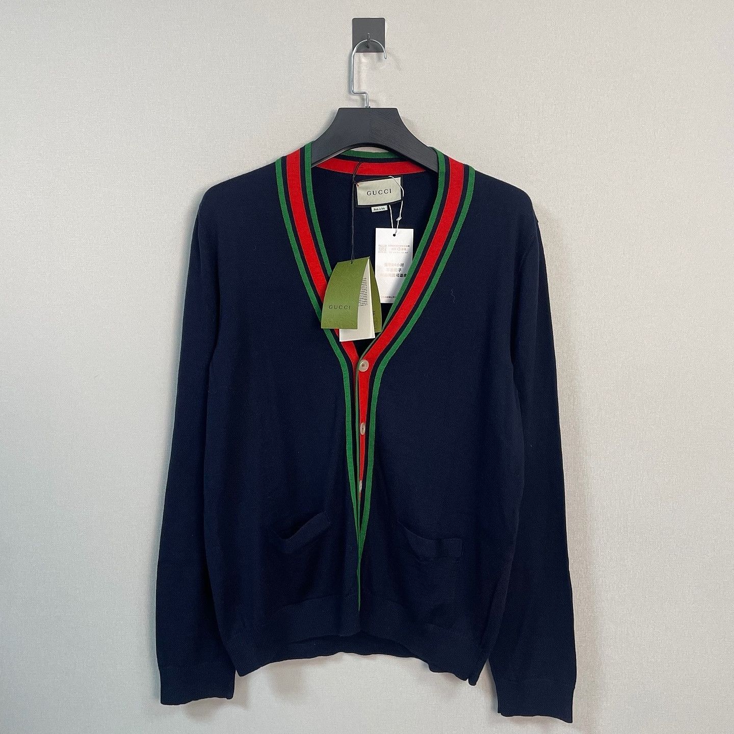 Gucci Gucci Web Trim Cardigan Size XXL Size US XXL / EU 58 / 5 - 1 Thumbnail