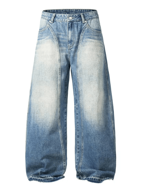 Japanese Brand × Jean American street scimitar silhouette washed vintage jeans Size US 32 / EU 48 - 5 Thumbnail