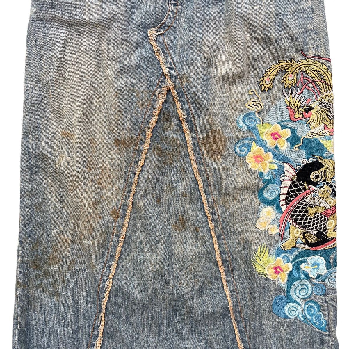 Designer × Vintage Vintage Marlow Embroidered Denim Skirt Size 28" / US 6 / IT 42 - 3 Thumbnail