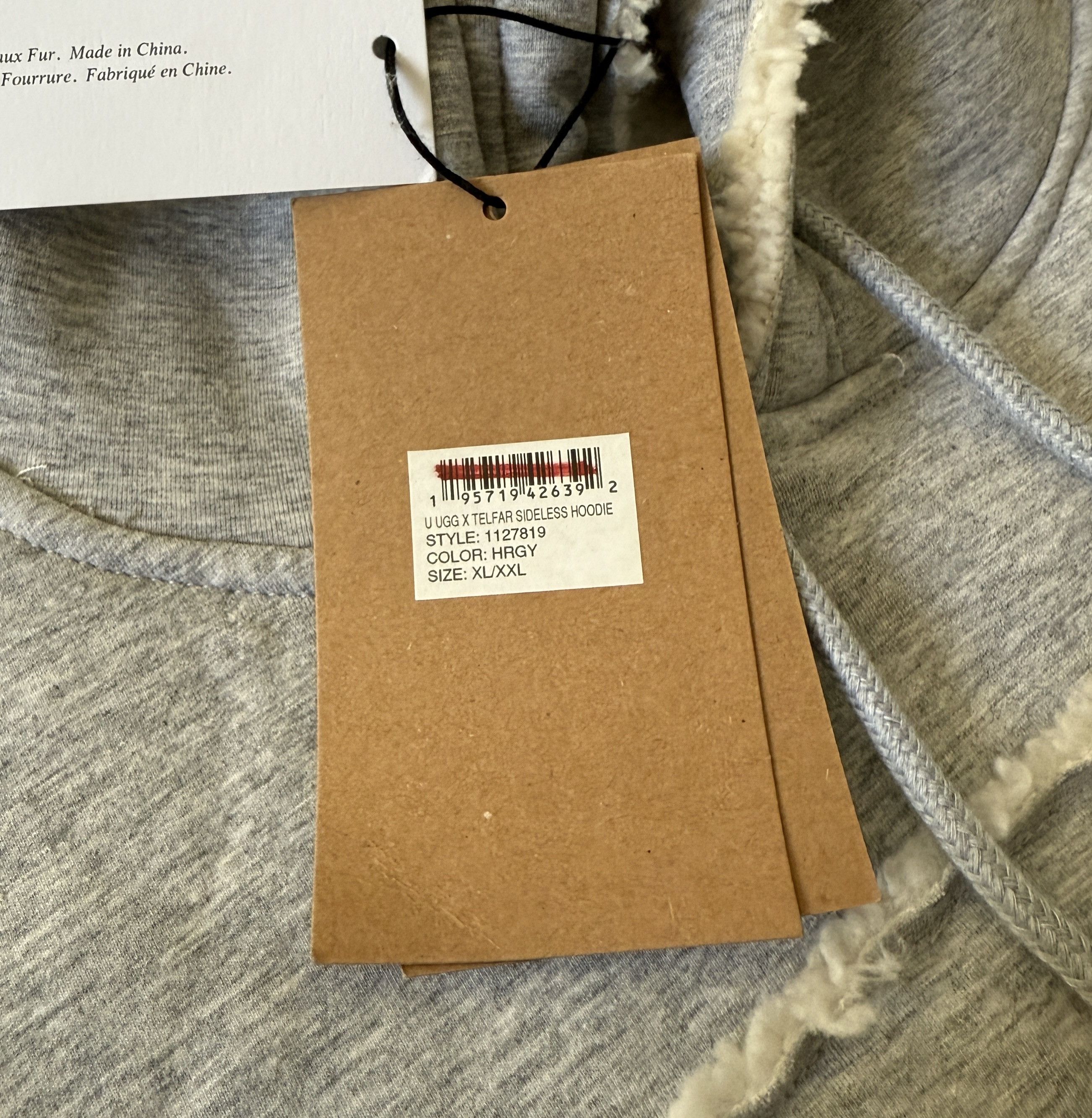 Ugg UGG X Telfar Sideless Hoodie in Heather Grey XL 2XL Size XL / US 12-14 / IT 48-50 - 4 Thumbnail