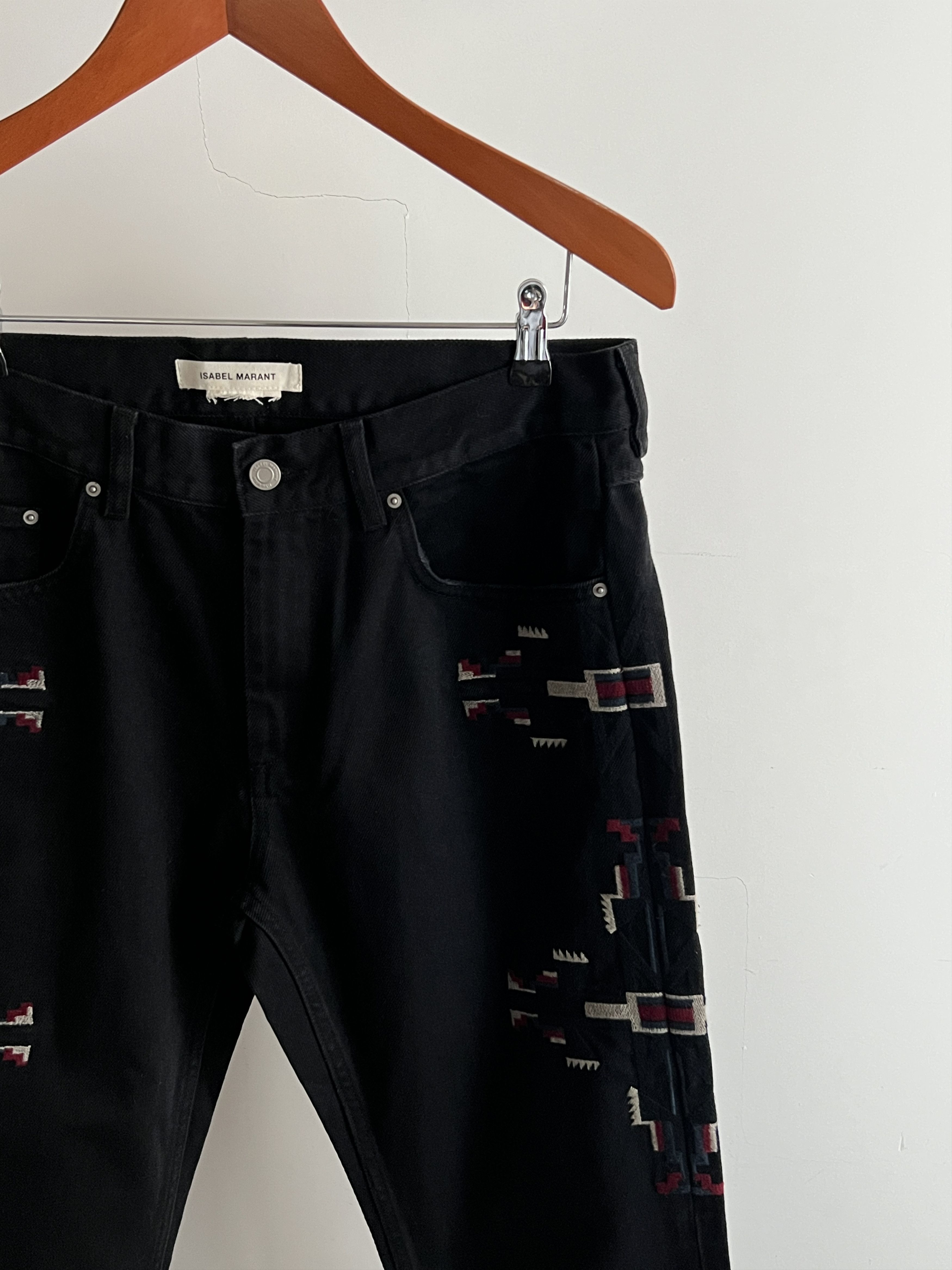 H&M × Isabel Marant Black Denim Jeans Isabel Marant x H&M Colorful Aztec Style Size US 32 / EU 48 - 3 Thumbnail