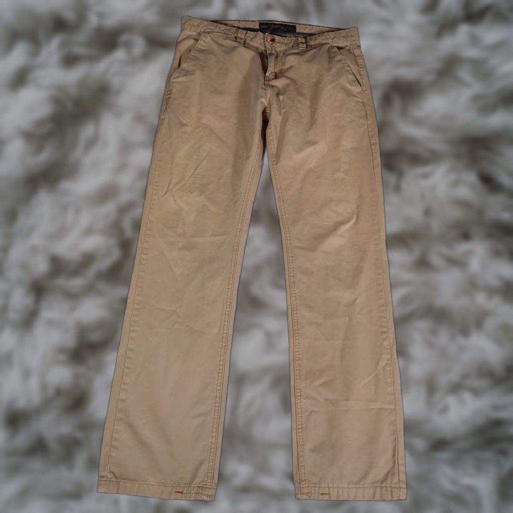 Diesel Diesel Slim Khaki Pants 35x32 Beige Cotton Straight Casual Mens Size US 35 - 1 Thumbnail