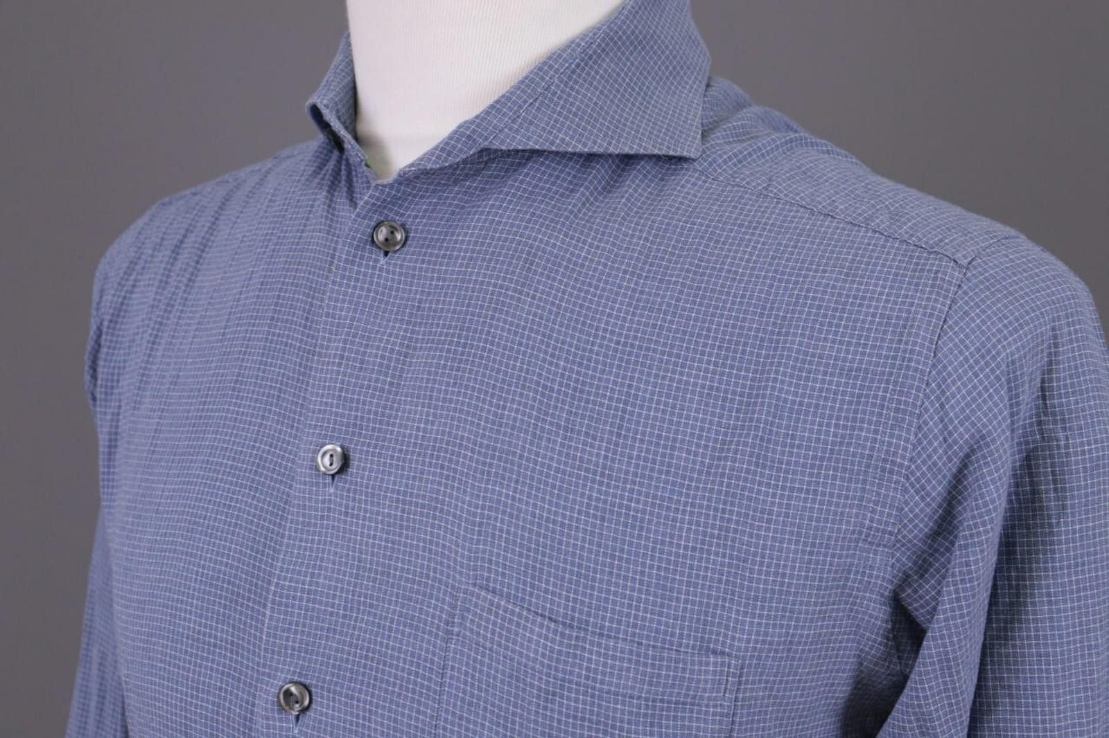 Eton Eton Slim Blue Chelsea Check Shirt Size 40 / 15 3/4 Size US M / EU 48-50 / 2 - 8 Thumbnail