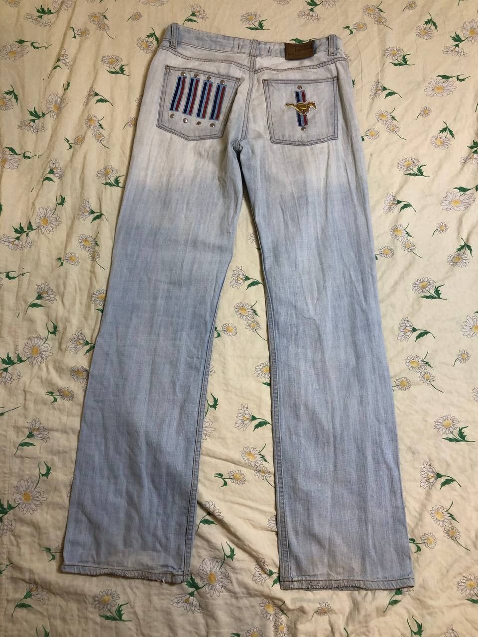 Mustang Vintage 70s Mustang Denim Jeans: High Waisted Distressed Size US 32 / EU 48 - 1 Thumbnail
