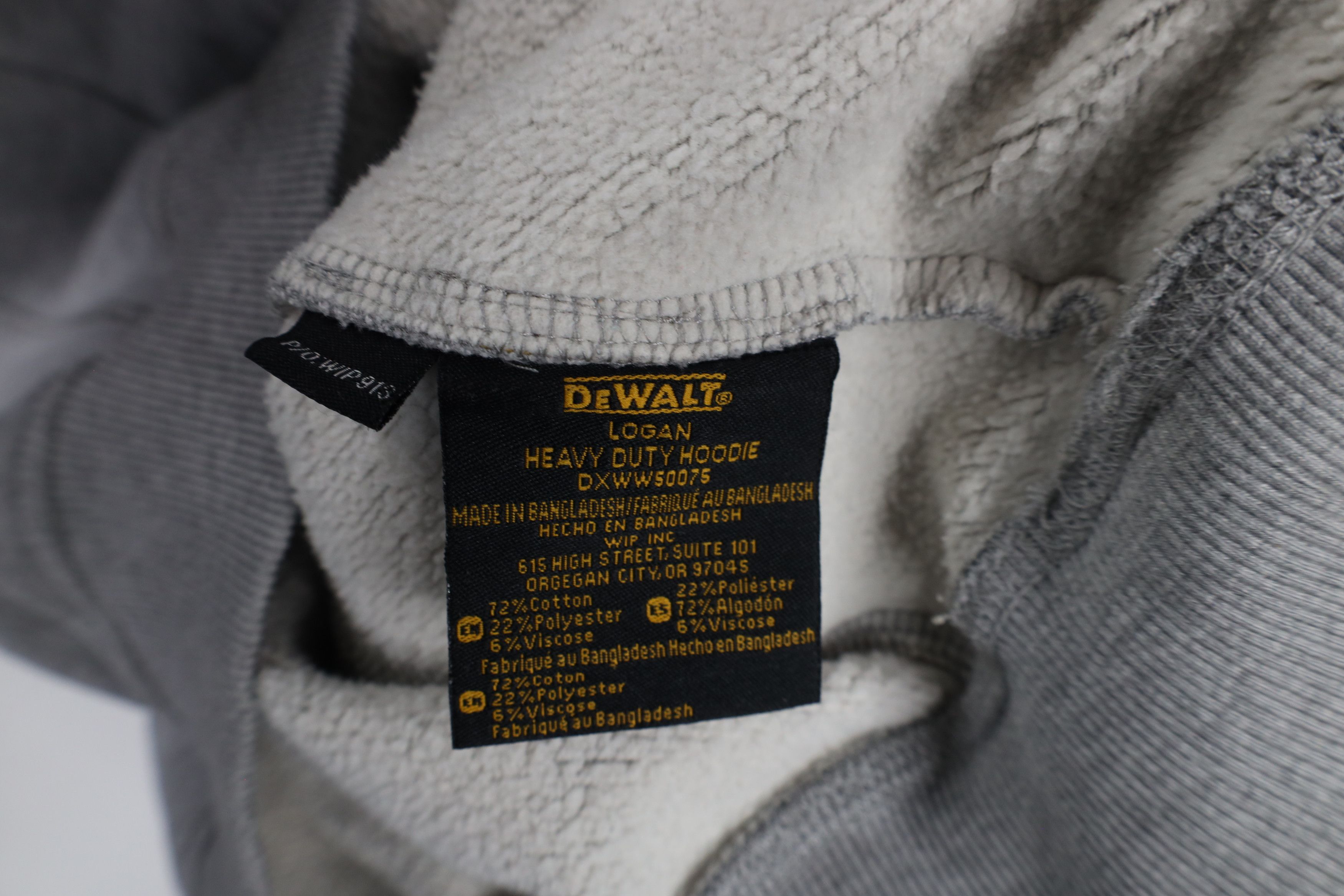 Vintage Vintage Dewalt Tools Heavyweight Hoodie Sweatshirt Gray Size US L / EU 52-54 / 3 - 11 Thumbnail
