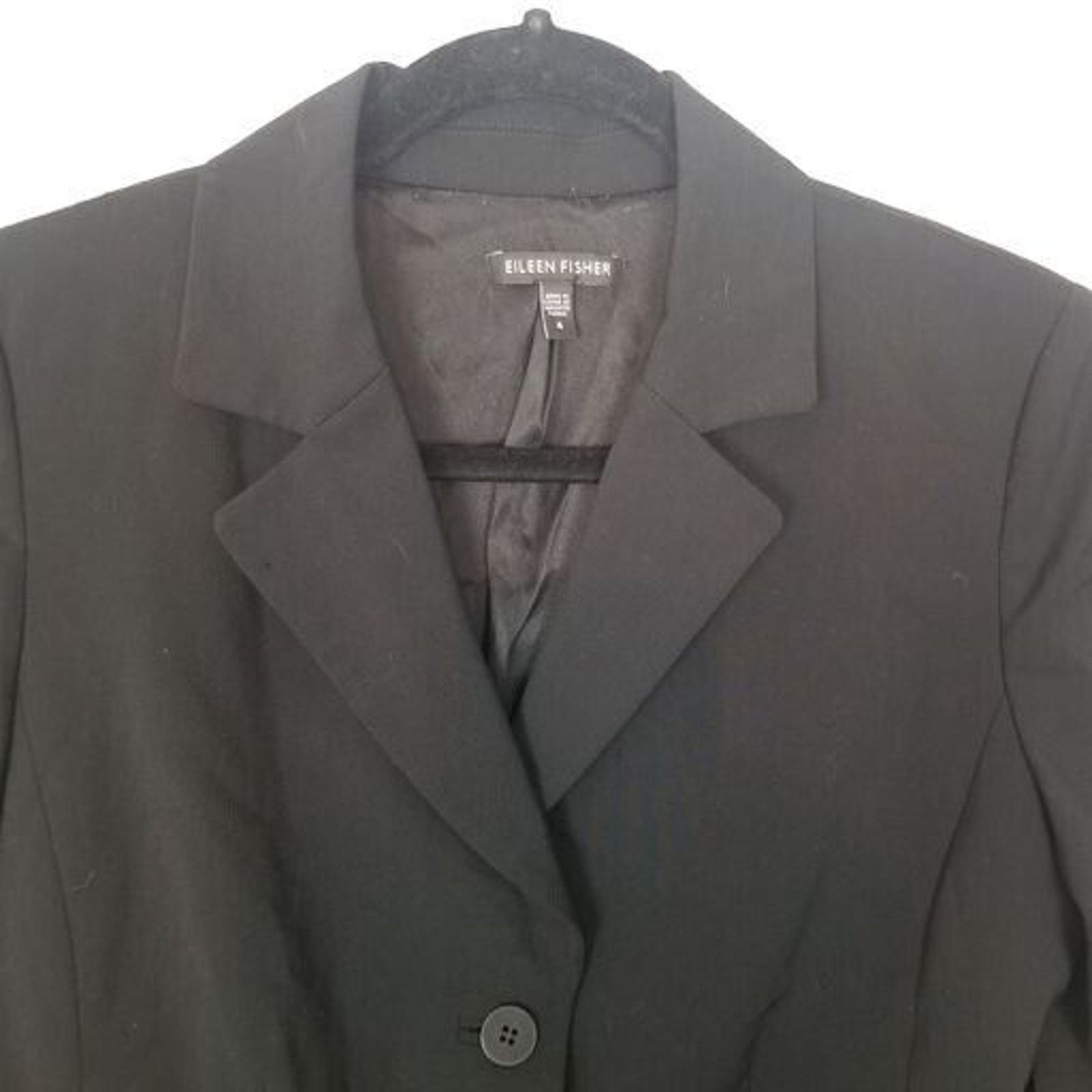 Eileen Fisher Eileen Fisher Womens Classic Blazer 4 Career Quiet Luxury Size S / US 4 / IT 40 - 2 Thumbnail