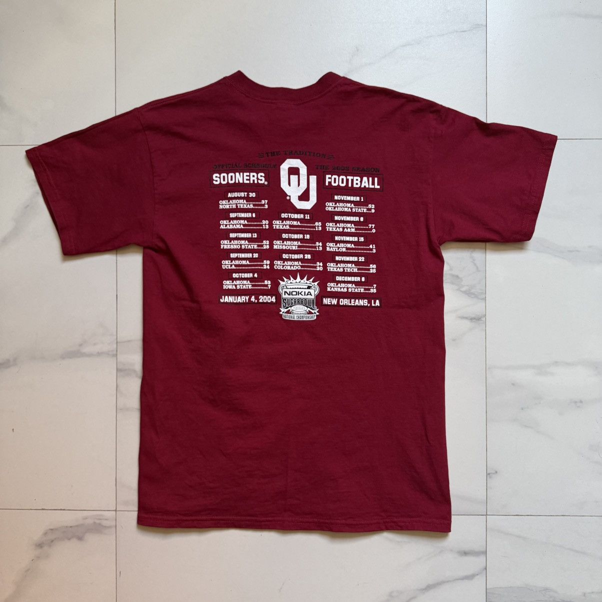 NCAA Vintage Y2K Oklahoma Sooners Nokia Sugar Bowl Tee Size US M / EU 48-50 / 2 - 3 Thumbnail