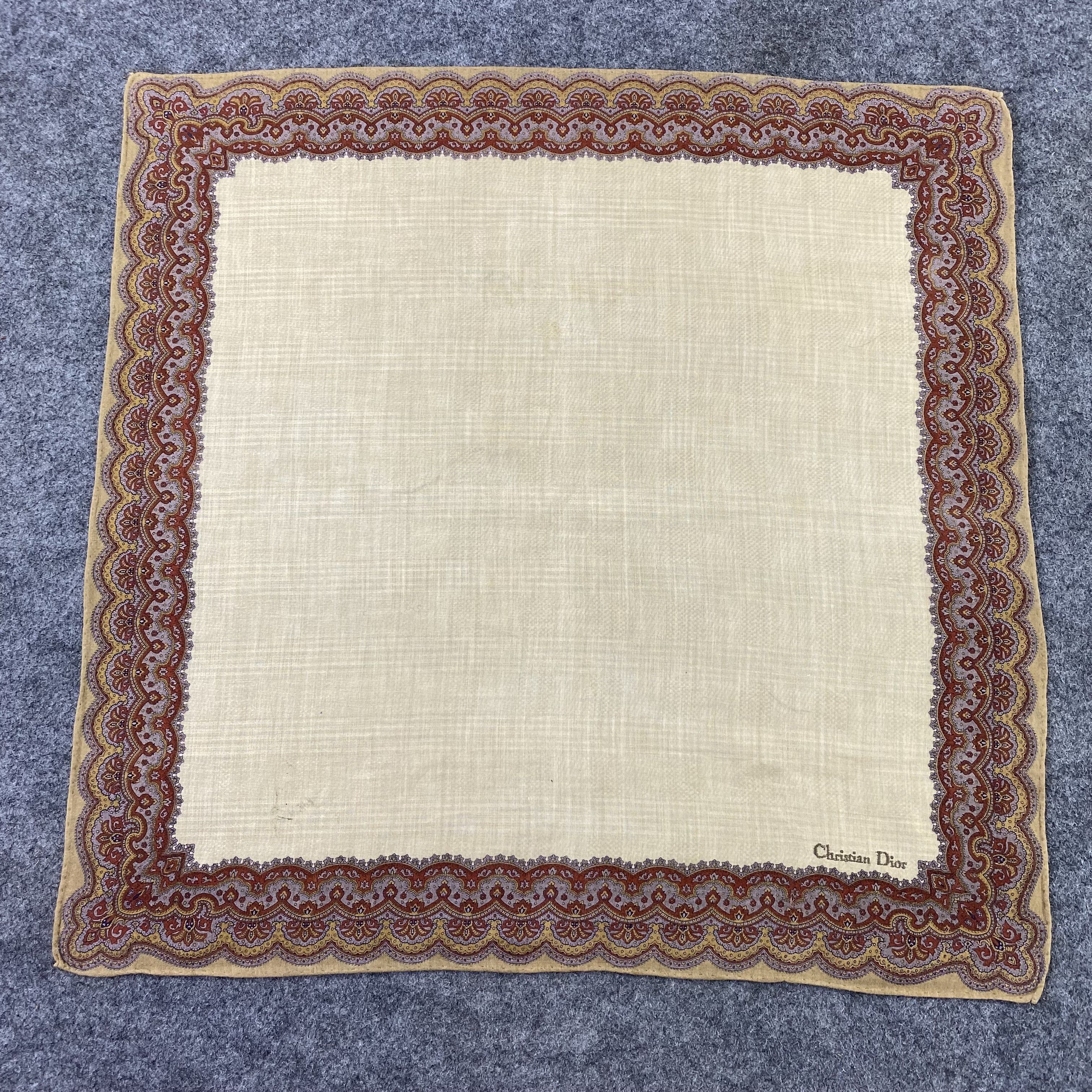 Designer Christian Dior Paislee Handkerchief/Bandana/Neckerchief-B687 Size ONE SIZE - 3 Thumbnail