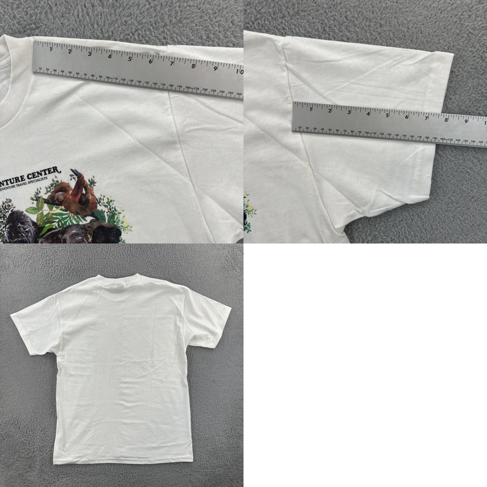 Hanes VINTAGE Hanes Comfort-T Mens L White T Shirt 90s African Animal Graphic Print Size US L / EU 52-54 / 3 - 9 Thumbnail