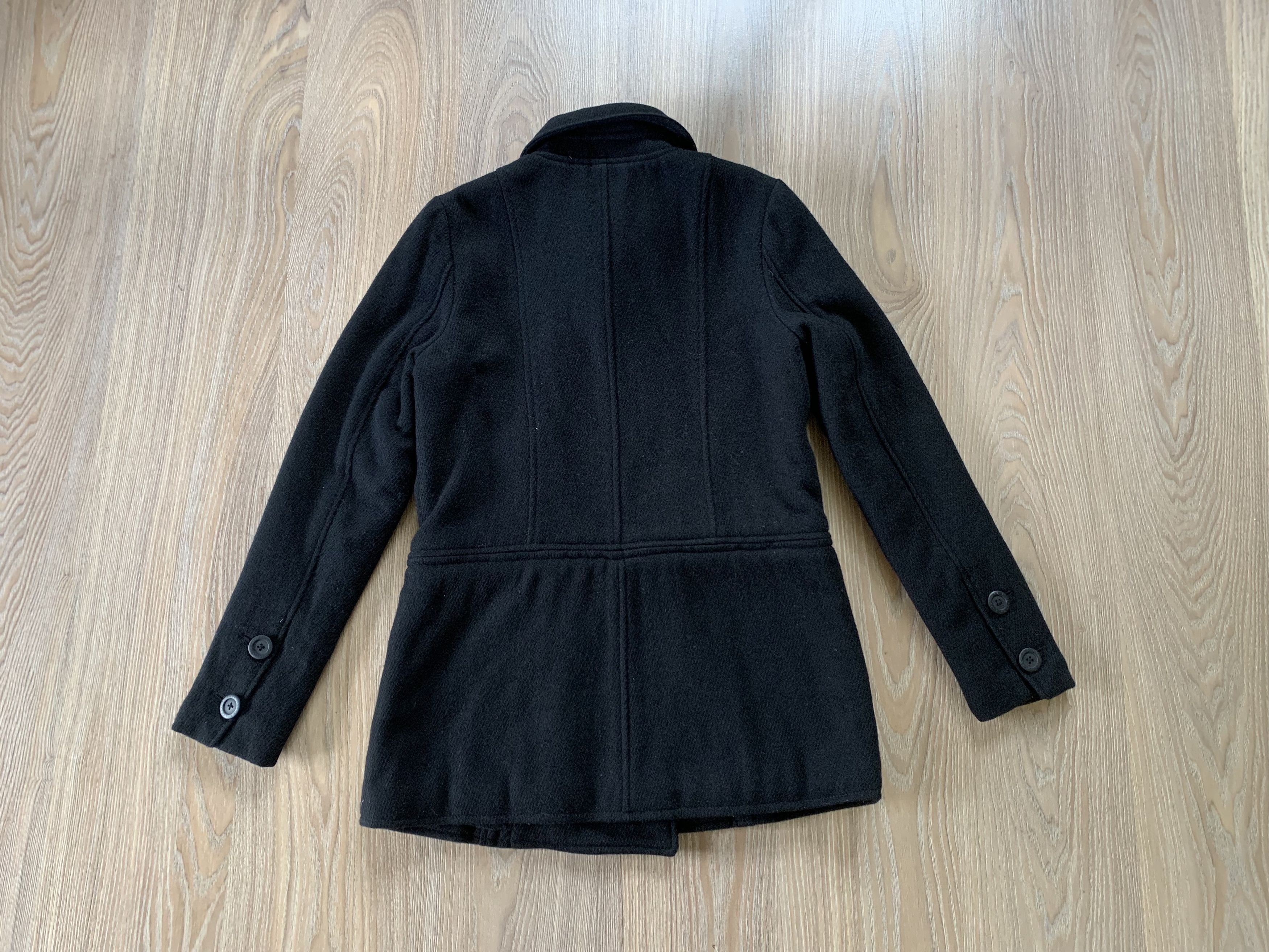 Quicksilver × Vintage Quicksilver Womens Black Wool Coat Size M / US 6-8 / IT 42-44 - 3 Thumbnail