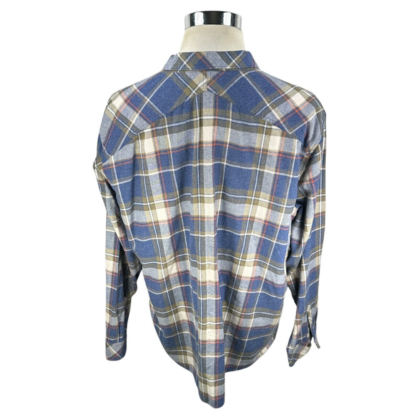 Roark Roark Flannel Shirt Men's 2XL XXL Blue Gray Check Button Size US XXL / EU 58 / 5 - 5 Thumbnail
