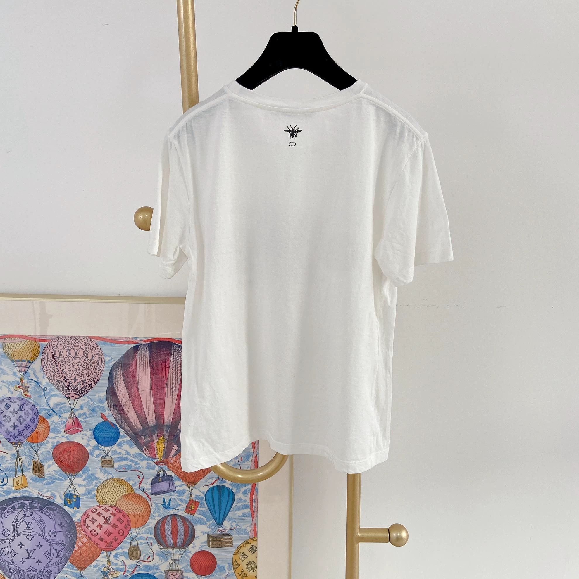 Dior Christian Dior White Logo Tee S Size S / US 4 / IT 40 - 2 Thumbnail