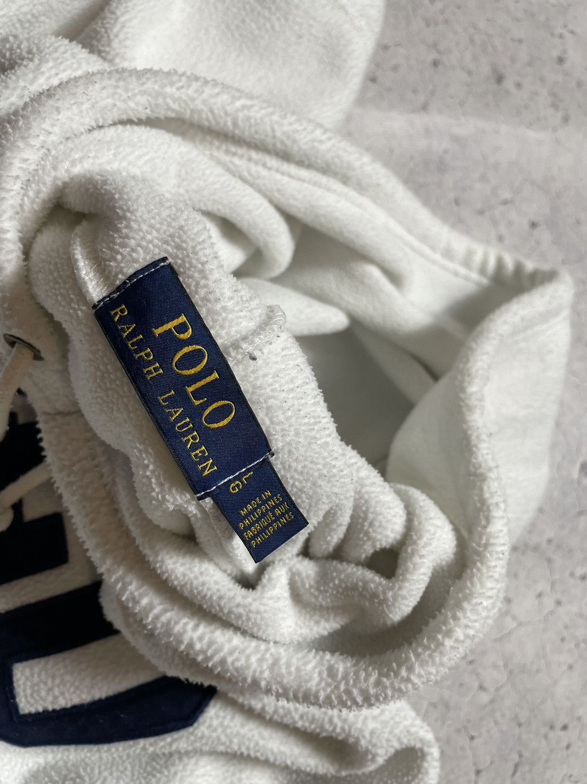 Polo Ralph Lauren Polo Ralph Lauren USA Big Logo Y2K Fleece White Hoodie Size US L / EU 52-54 / 3 - 6 Thumbnail