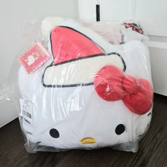 Japanese Brand Hello Kitty Pink Xmas Square Pillow/Shaped Head Pillow Set Size ONE SIZE - 2 Thumbnail