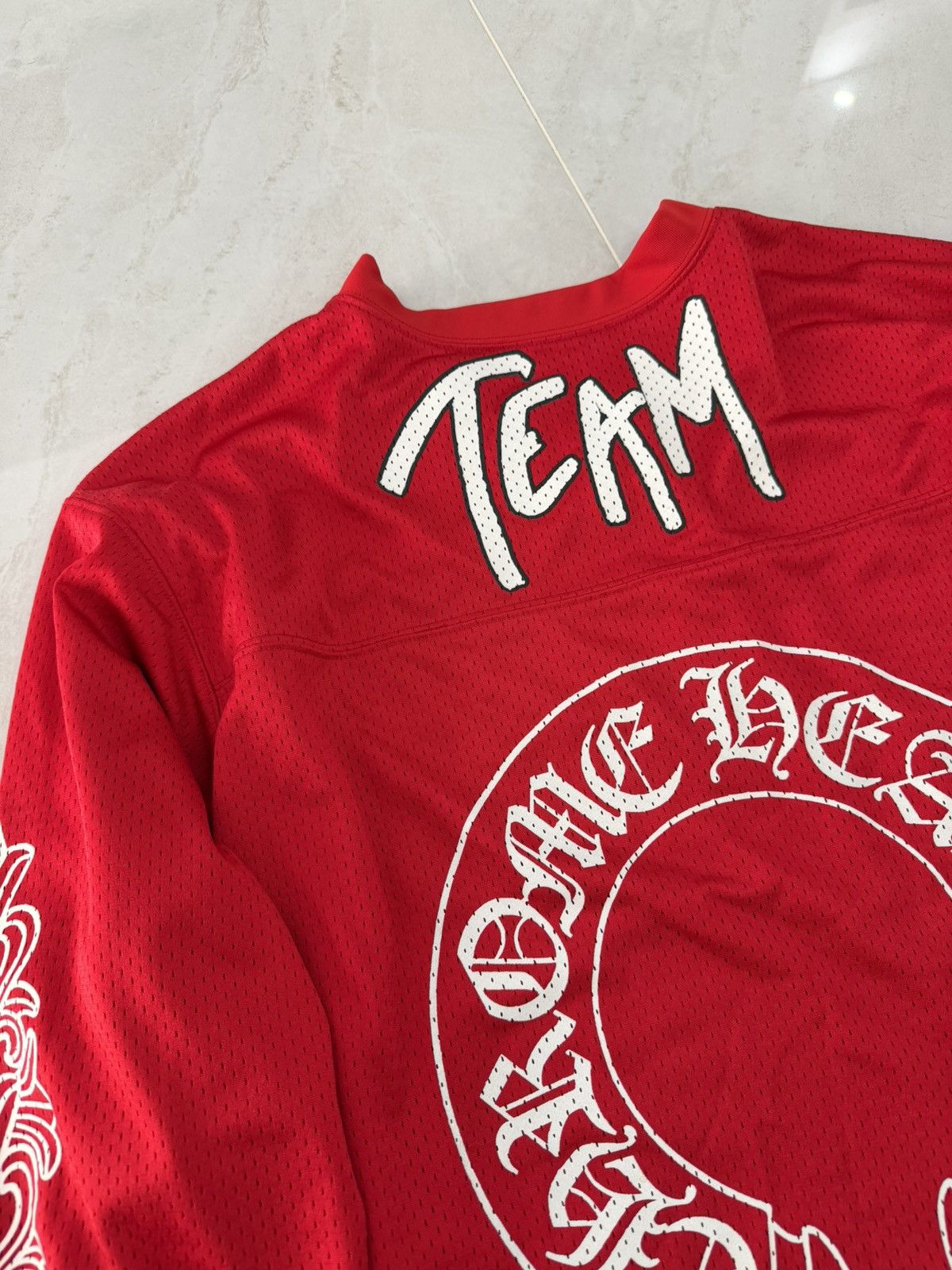Chrome Hearts Chrome Hearts "TEAM" CNY Exclusive Mesh Longsleeve Sz.L Size US L / EU 52-54 / 3 - 4 Thumbnail