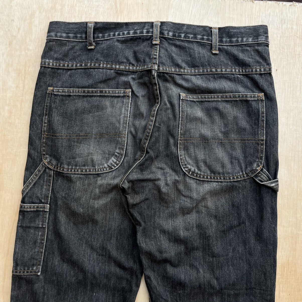 Beams Plus BEAMS CARPENTER DENIM JAPANESE BRAND BLACK WASHED VINTAGE Size US 34 / EU 50 - 1 Thumbnail