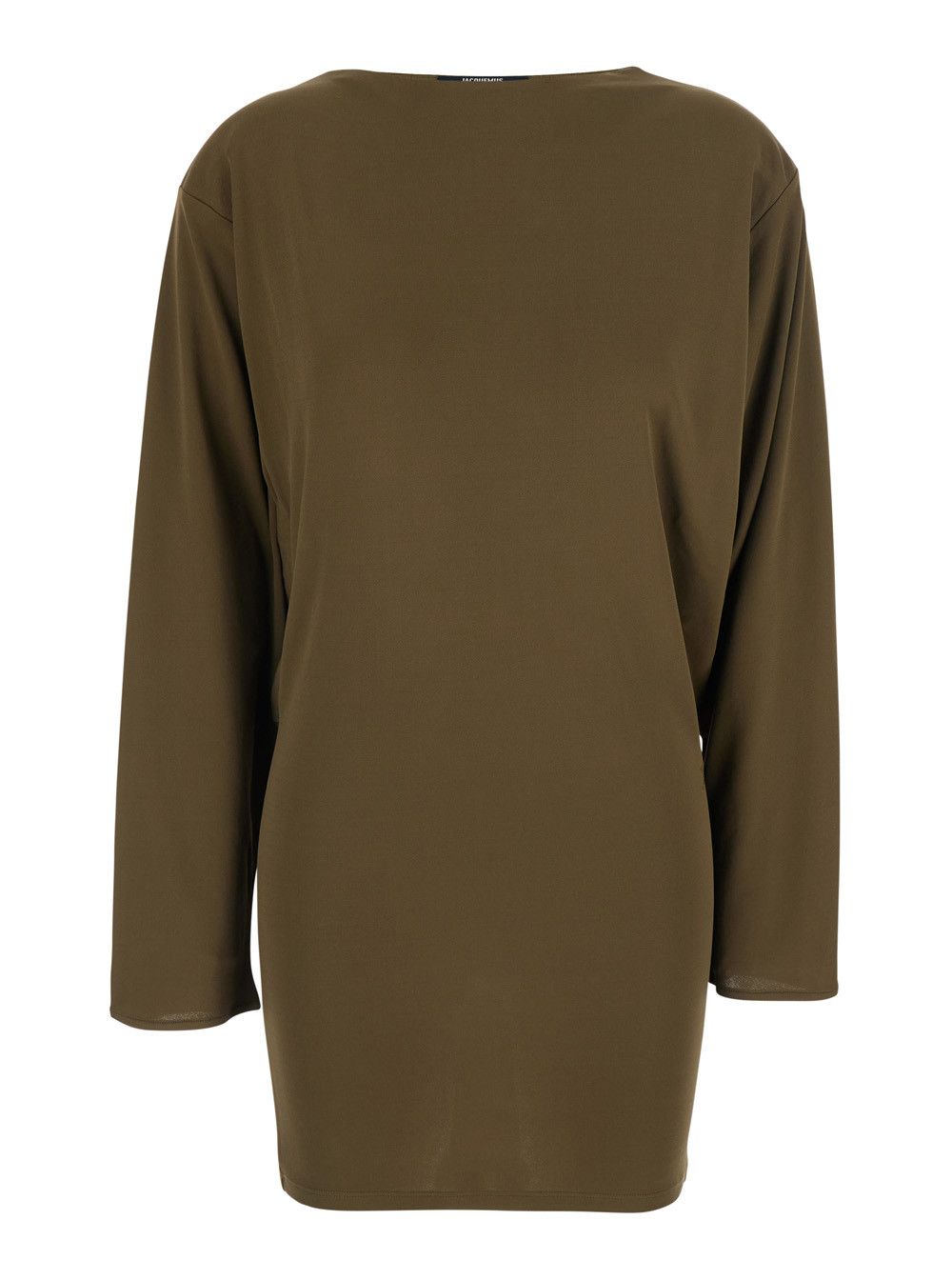 Jacquemus Dress 'LA ROBE MISTRAL' Green with Thin Straps and V-Neck in Viscose for Women Size M / US 6-8 / IT 42-44 - 1 Thumbnail