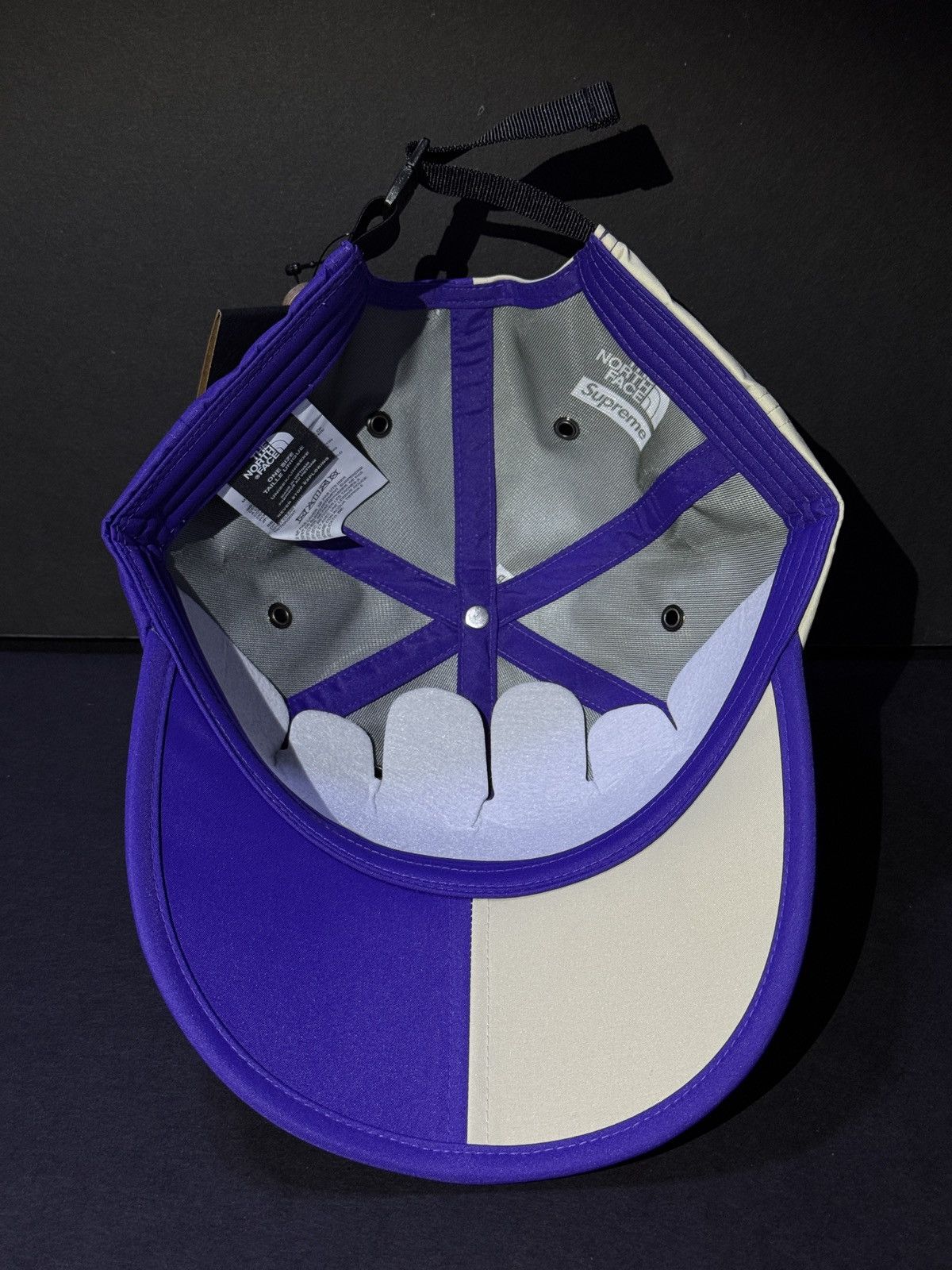 Supreme × The North Face Supreme The North Face Split 6-Panel Hat Cap Purple Natural Size ONE SIZE - 4 Thumbnail