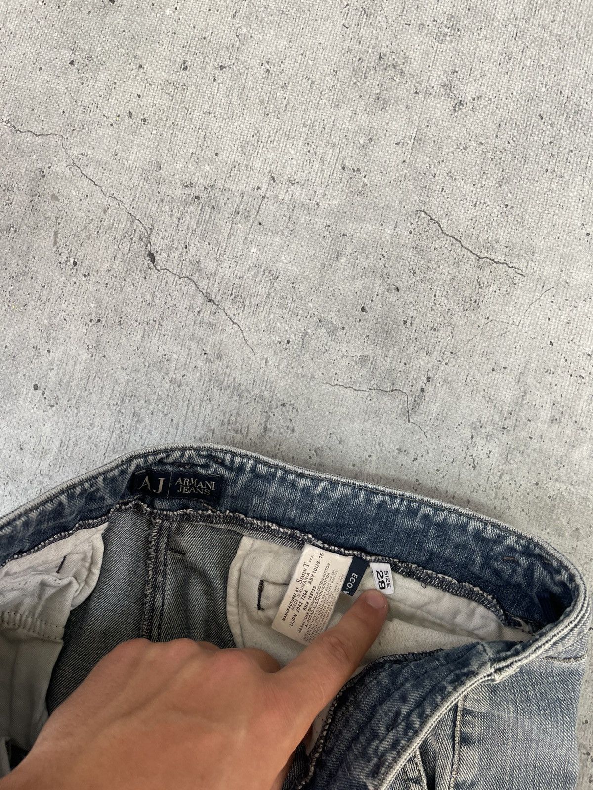 Emporio Armani Vintage Emperio Armani Distressed Denim Jeans Pants Faded Size US 29 - 10 Thumbnail