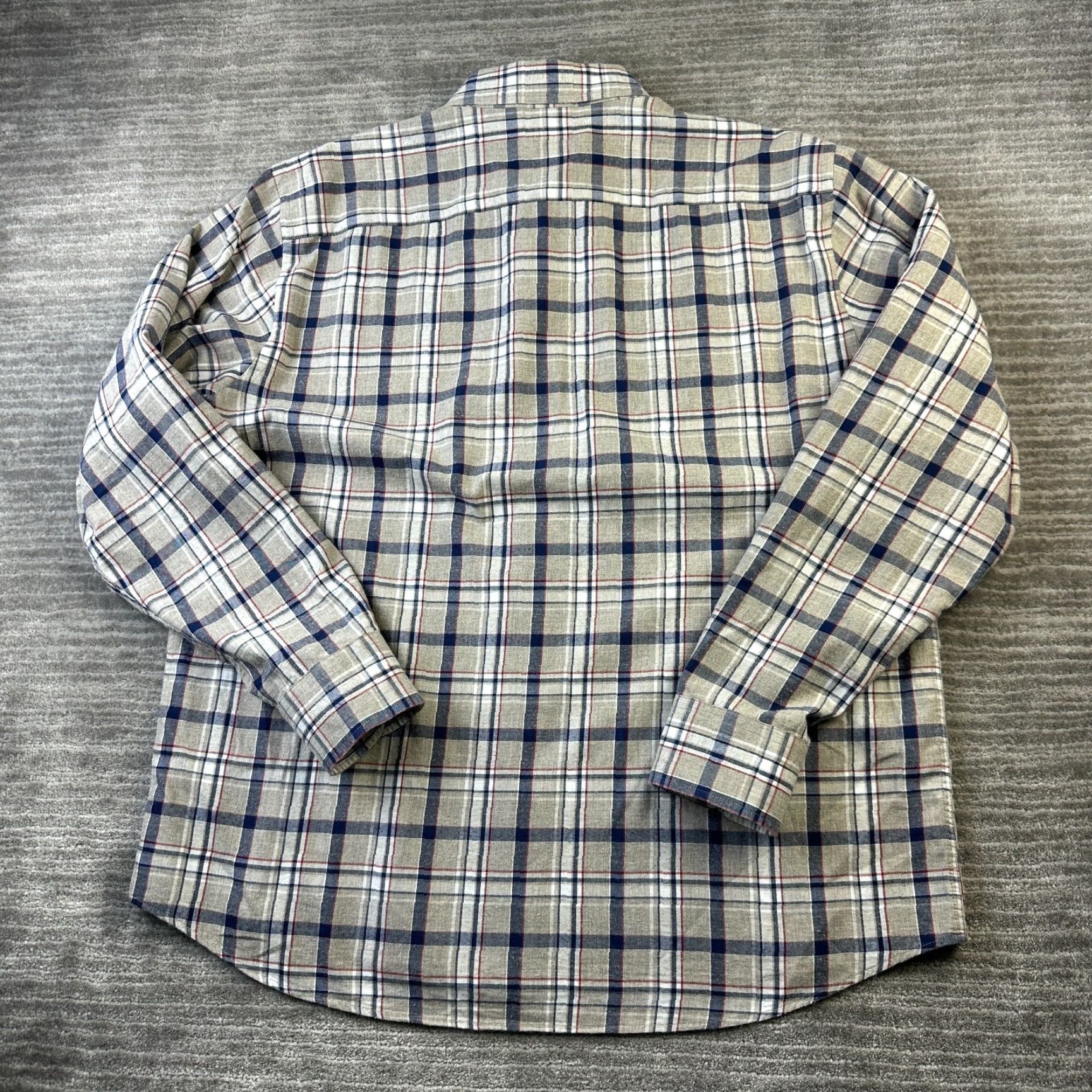 UNTUCKit UNTUCKit Shirt Mens Extra Large Gray Plaid Check Cotton Long Sleeve Button Size US XL / EU 56 / 4 - 2 Thumbnail