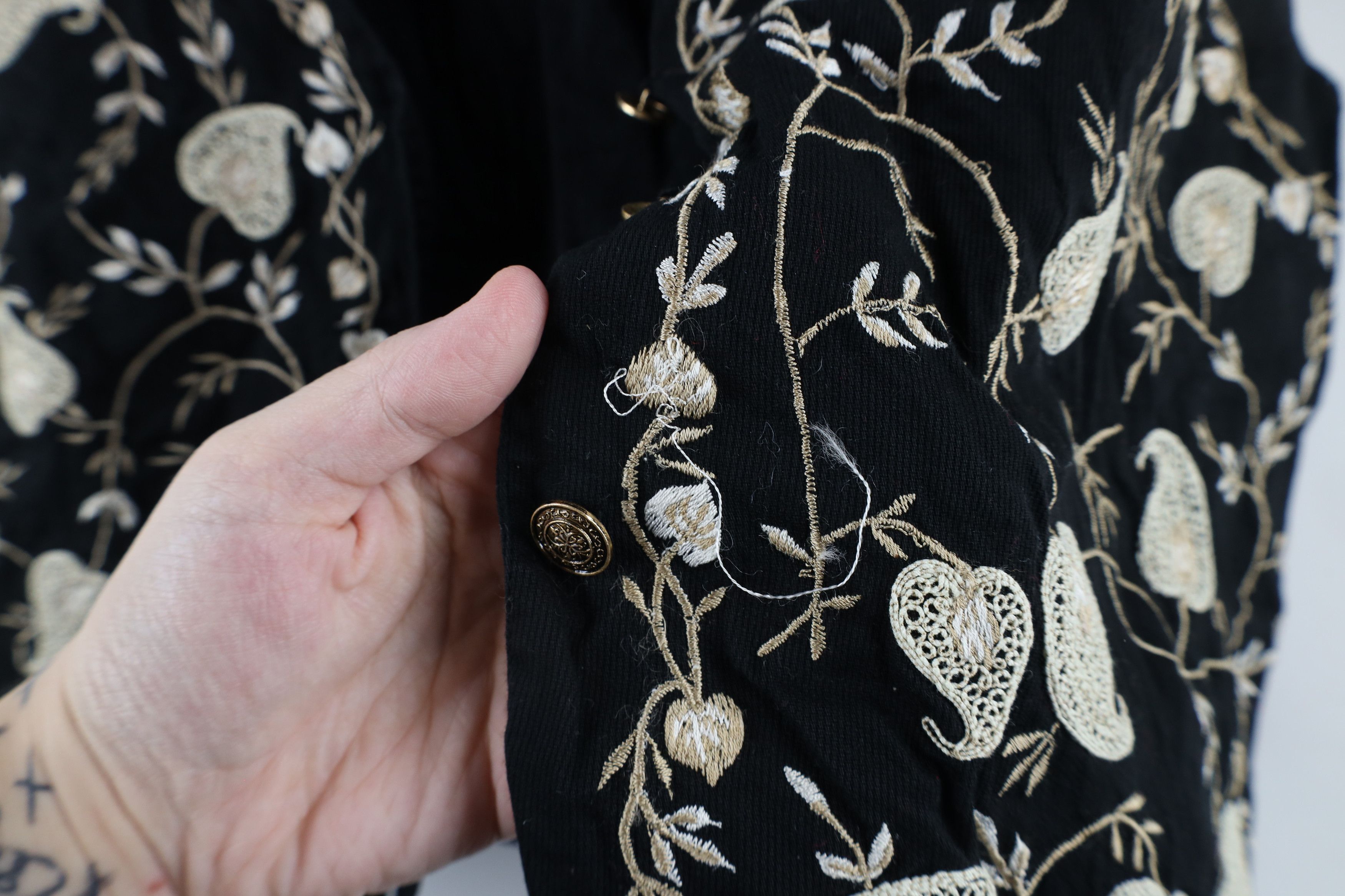 Vintage Vintage 90s Streetwear Embroidered Flower Leaf Tie Back Vest Size M / US 6-8 / IT 42-44 - 7 Thumbnail
