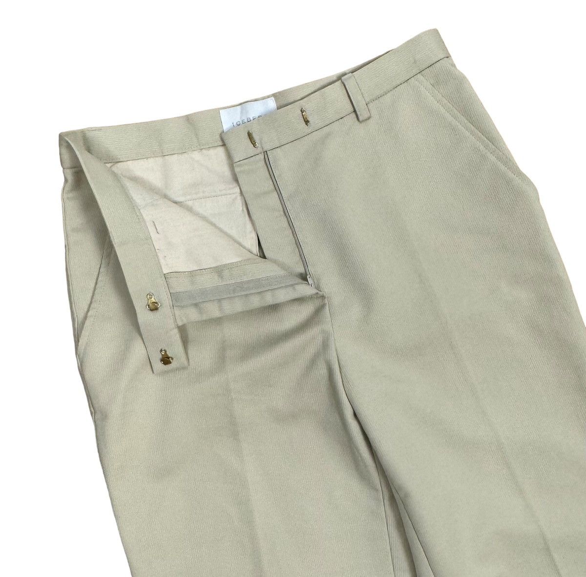 Iceberg Iceberg Chino Wide Leg Pants Cotton Beige size 38 Size 26" / US 2 / IT 38 - 8 Thumbnail