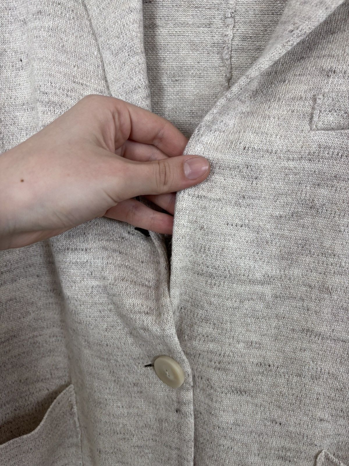 Harris Wharf London Harris Wharf London Women’s Textured Beige Blazer Jacket Size M / US 6-8 / IT 42-44 - 10 Thumbnail