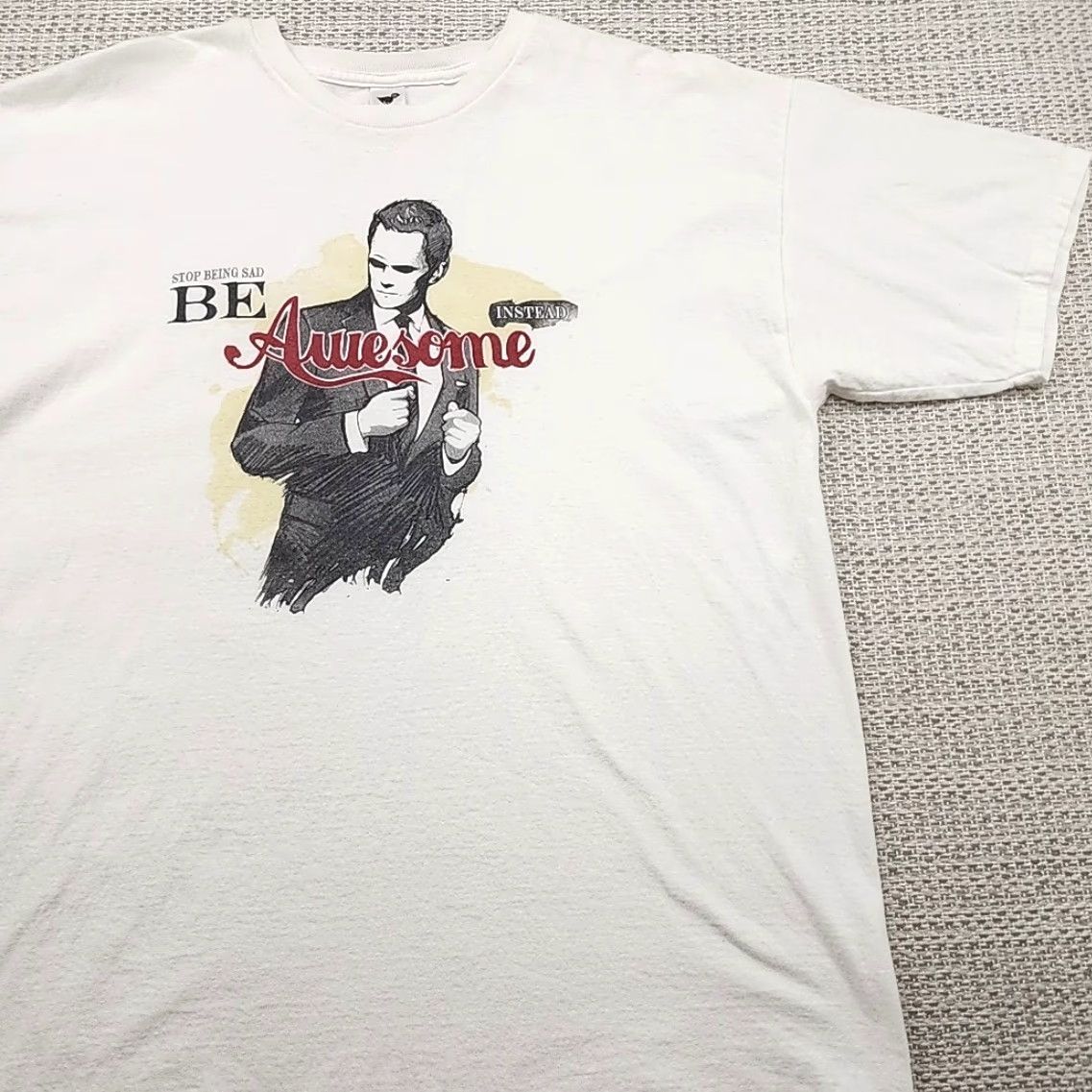 Vintage VINTAGE TeeFury Graphic Tee Shirt Mens XL Dont Be Sad Be Awesome Meme Short Sleeve White Cotton Graphic Print MENS T-Shirt Graphic tee 1990s? Size US XL / EU 56 / 4 - 2 Thumbnail