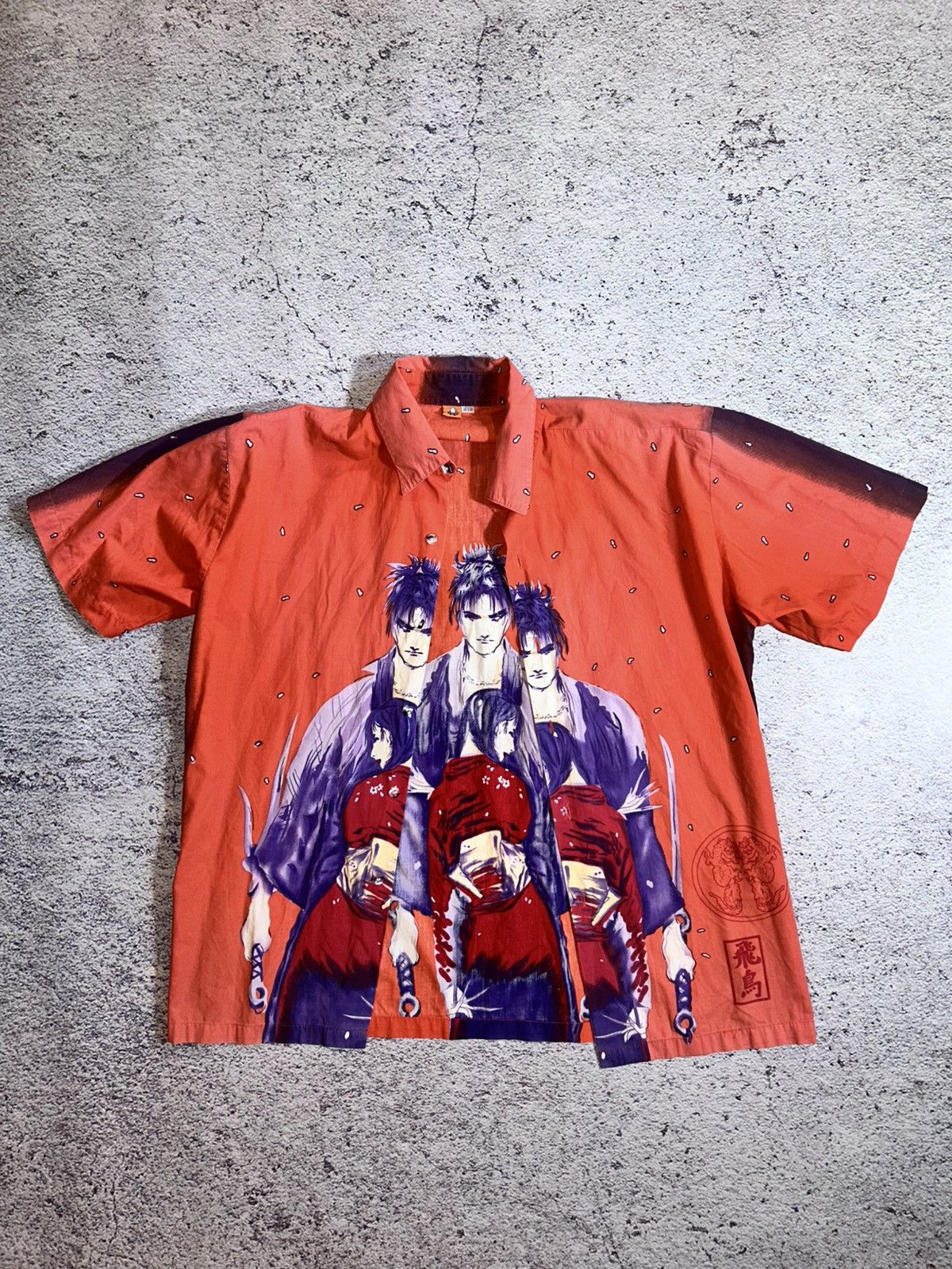 Vintage Vintage Y2K 2000s Japanese Samurai Graphic Button Up Shirt Size US XL / EU 56 / 4 - 10 Thumbnail