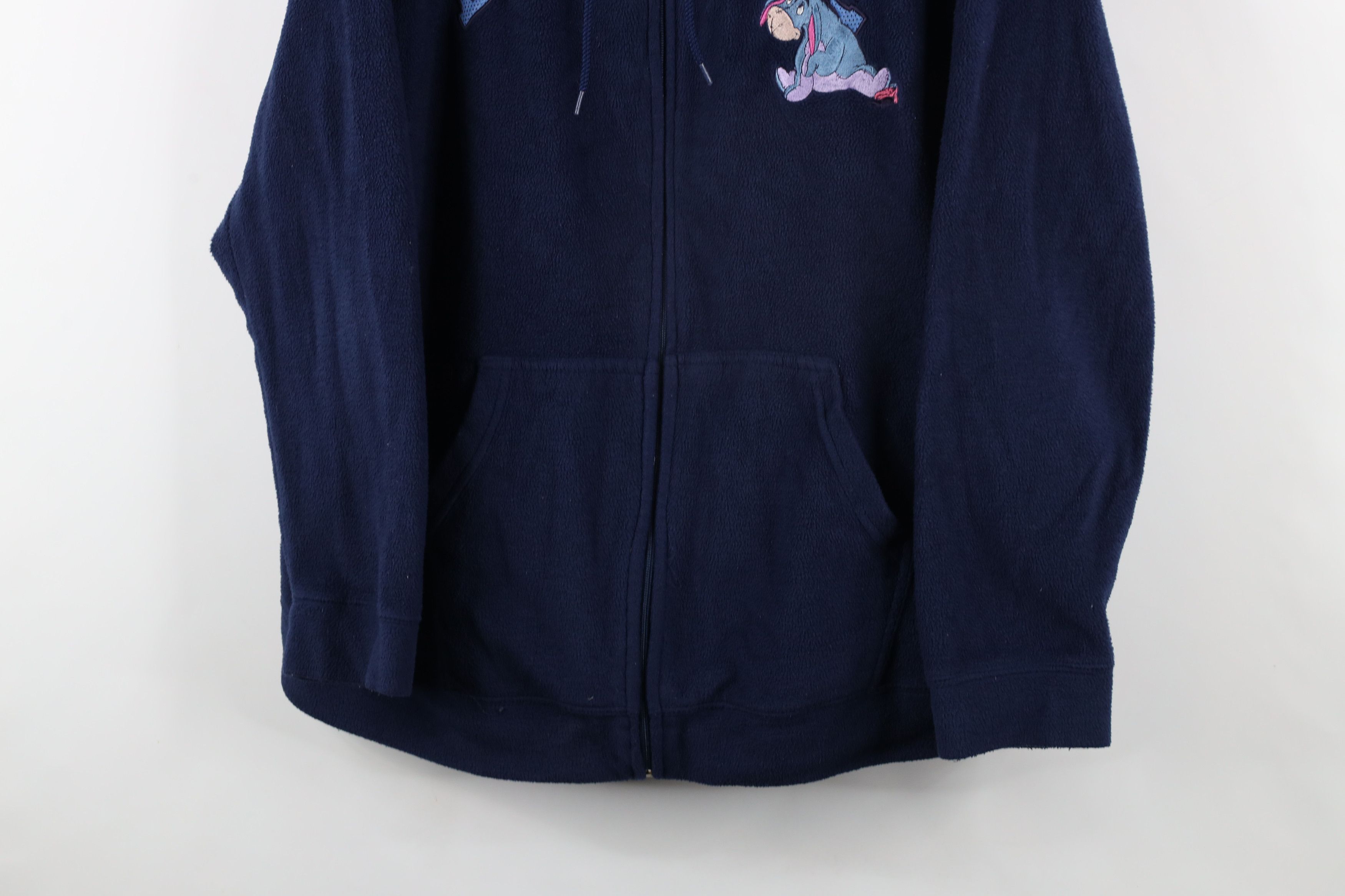 Disney × Vintage Vintage 90s Disney Winnie the Pooh Eeyore Fleece Hoodie Size 3XL / US 20-22 - 3 Thumbnail