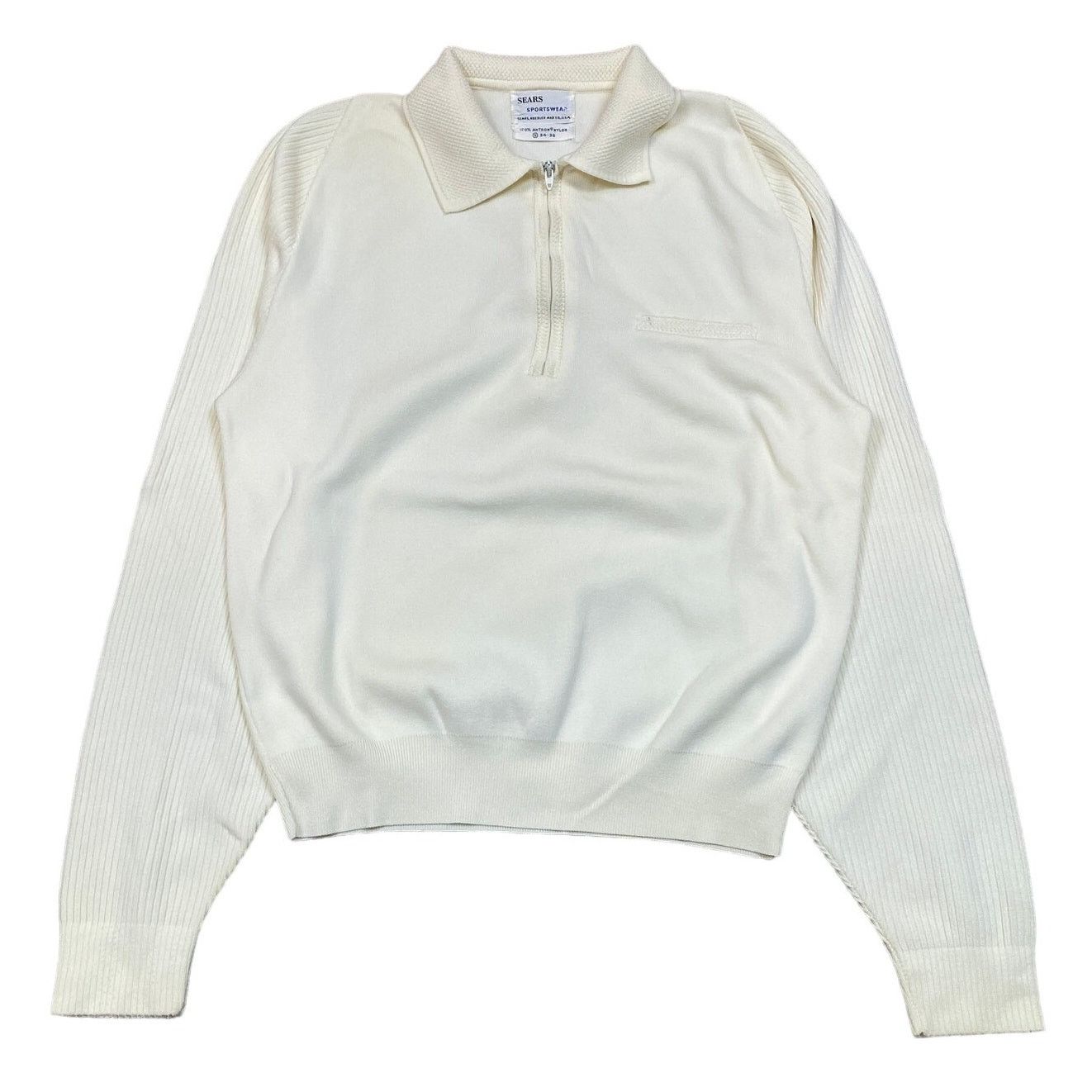 Sears × Vintage VTG 60s Sears Sportswear 1/4 Zip Collar Sweater Small Retro Size US S / EU 44-46 / 1 - 1 Thumbnail