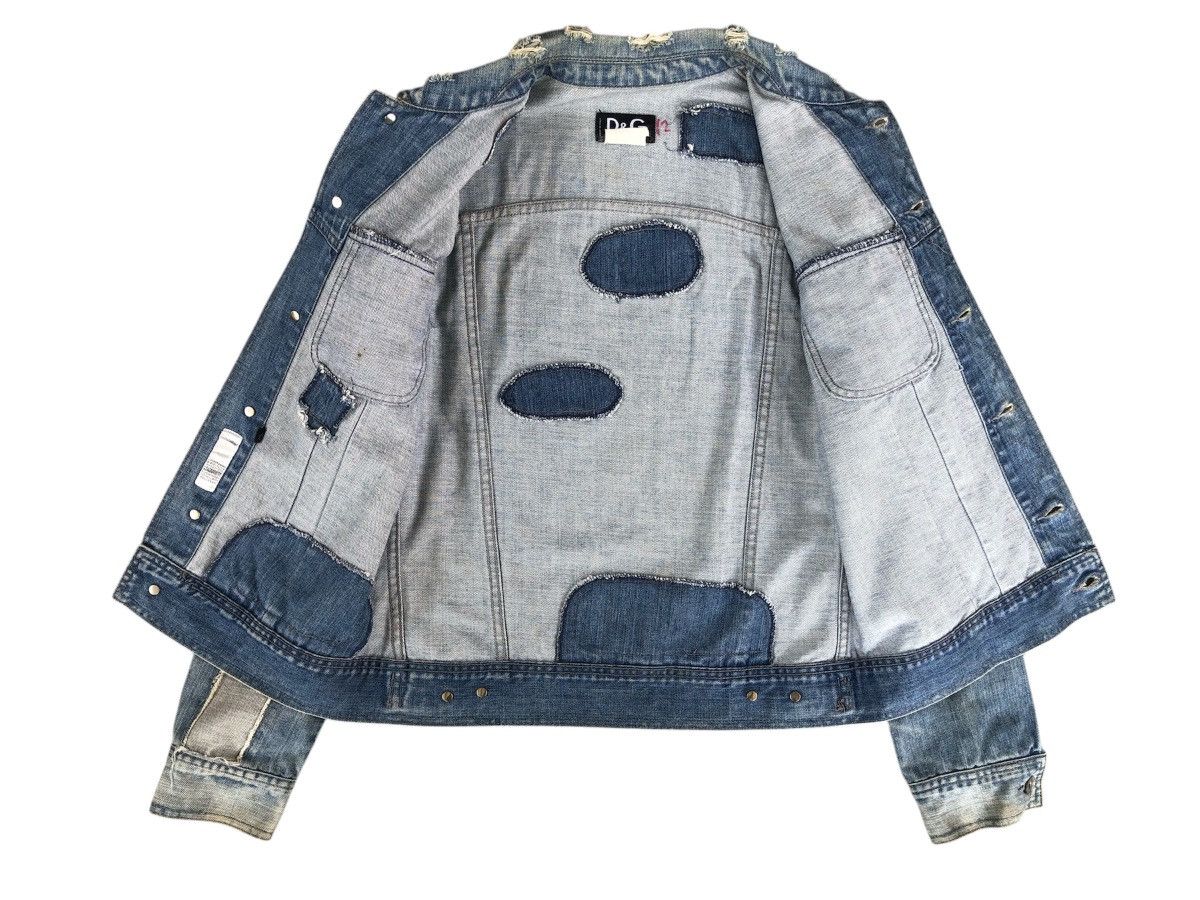 Dolce & Gabbana Dolce & Gabbana Boro Patchwork Distressed Denim Jacket Size US S / EU 44-46 / 1 - 17 Thumbnail