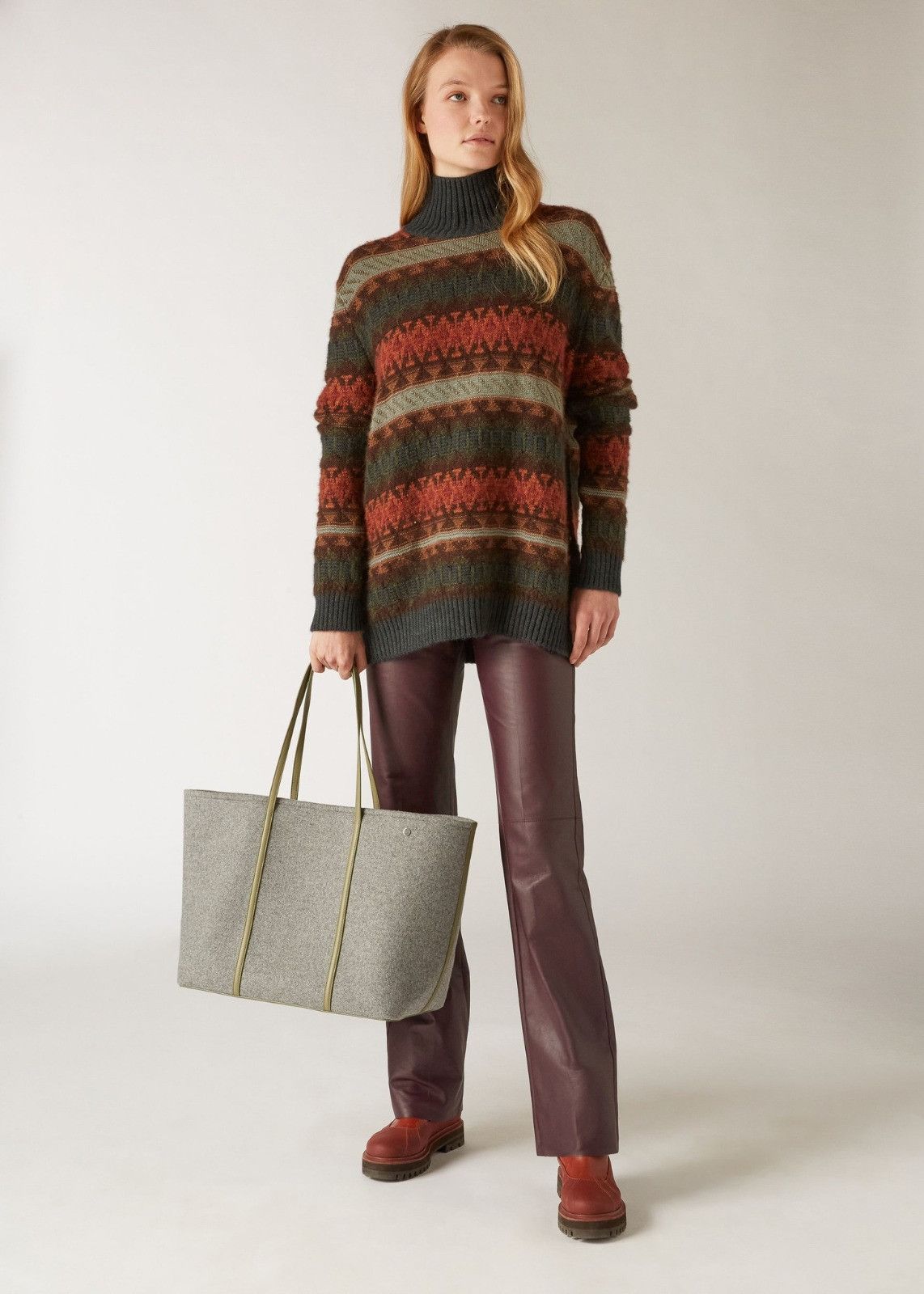 Loro Piana o1srvl11e0125 Cashmere Jacquard Turtleneck Sweater Size XS / US 0-2 / IT 36-38 - 3 Thumbnail