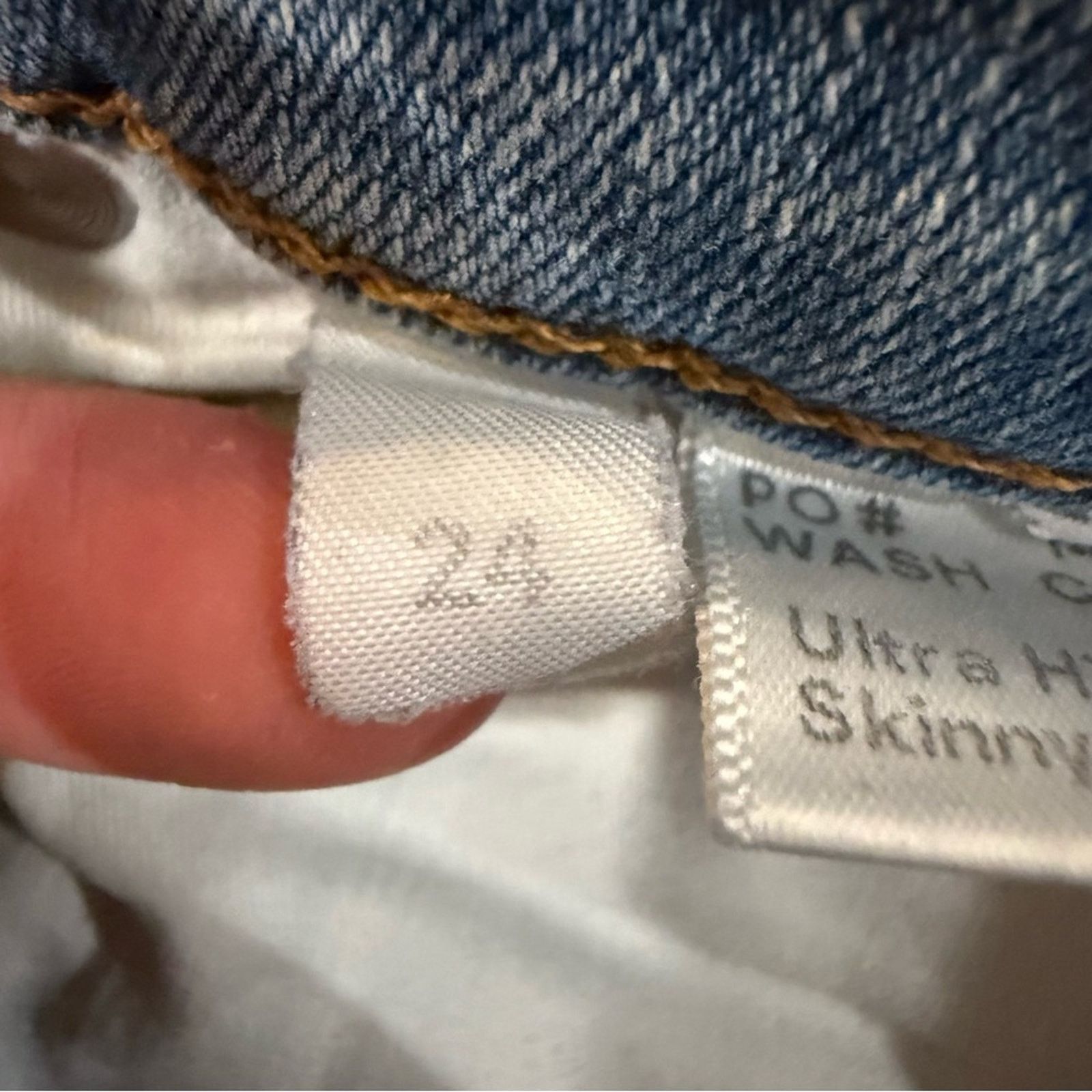 Reformation Reformation Ultra High Rise Skinny Denim Jeans Womens 24 Size 24" / US 00 / IT 34 - 9 Thumbnail
