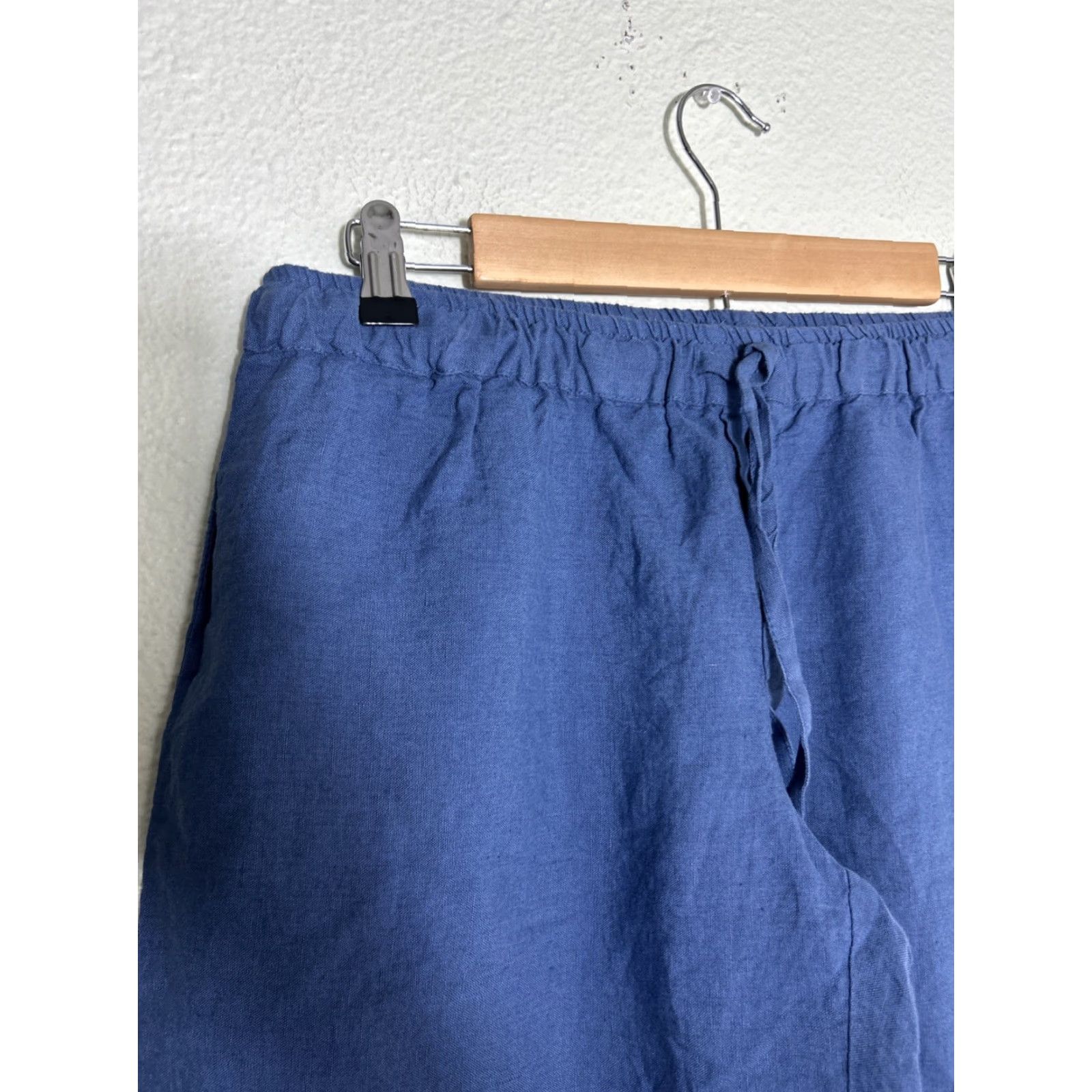 Vintage VINTAGE Serena And Lily Womens XS Linen Pants Blue 28x28 Size 26" / US 2 / IT 38 - 4 Thumbnail