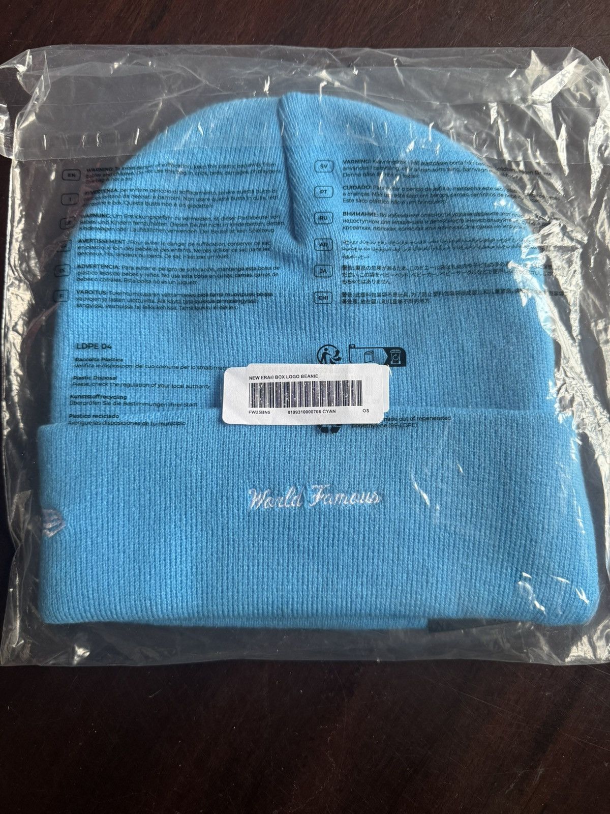 New Era × Supreme Supreme Box Logo Beanie Cyan | Grailed