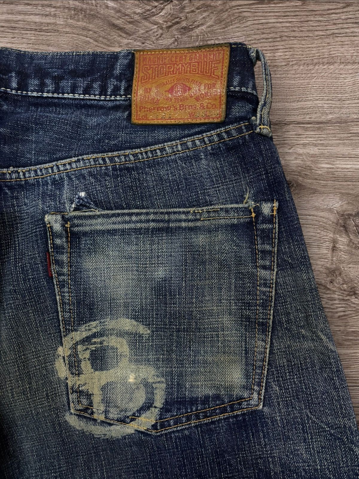 Samurai Jeans Vtg StormyBlue by Pherrow Kapital Style Selvedge Jeans Size US 32 / EU 48 - 8 Thumbnail