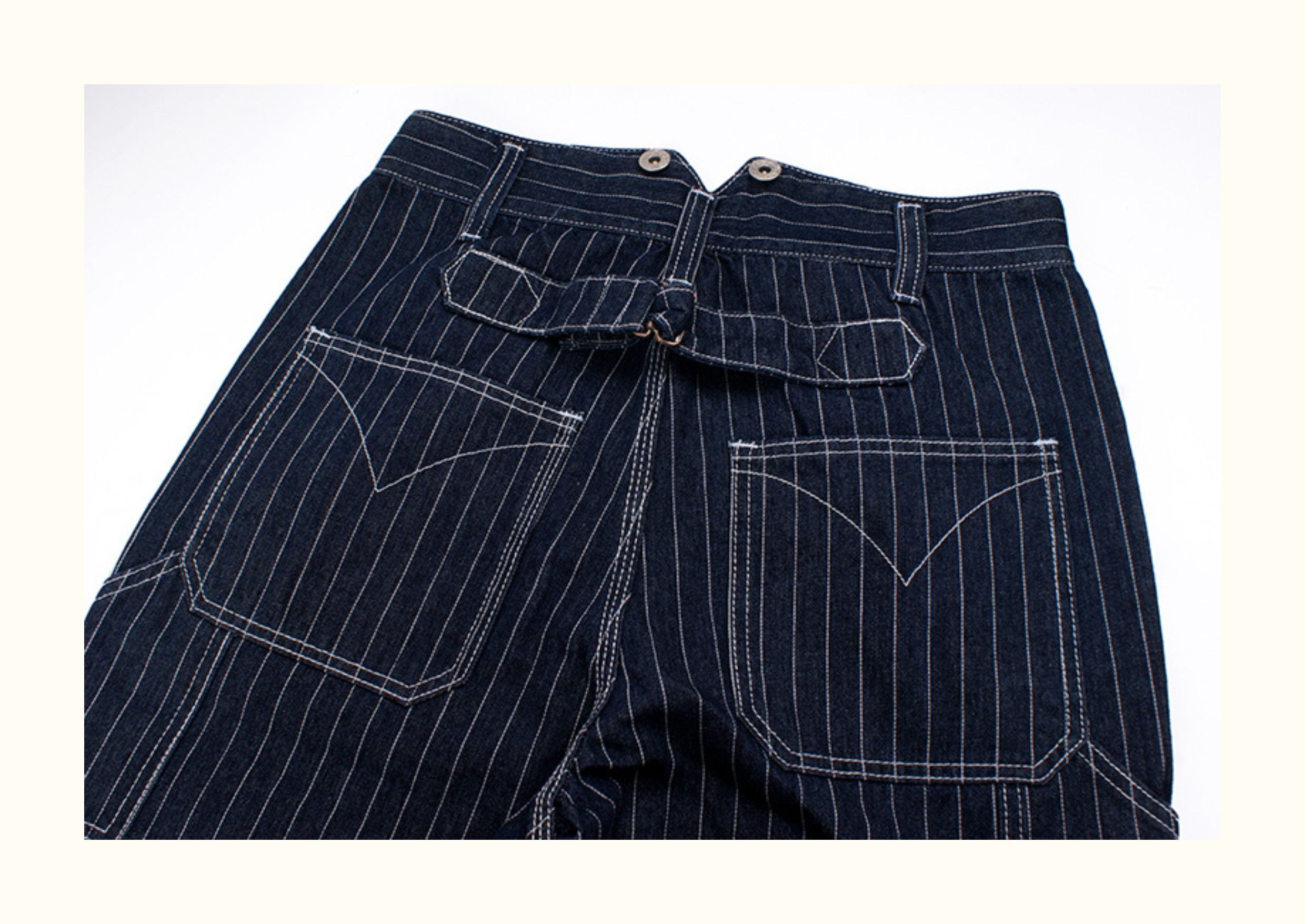 Japanese Brand Vintage Wide Leg Loose Bib Pants Size US 29 - 5 Thumbnail