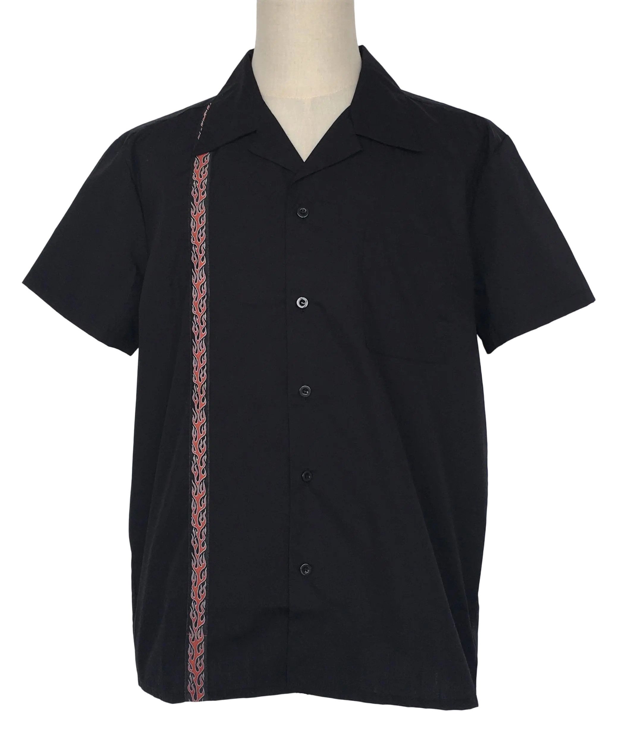 Other Black Shirt With Flame Pattern 50's Style Size US L / EU 52-54 / 3 - 1 Thumbnail