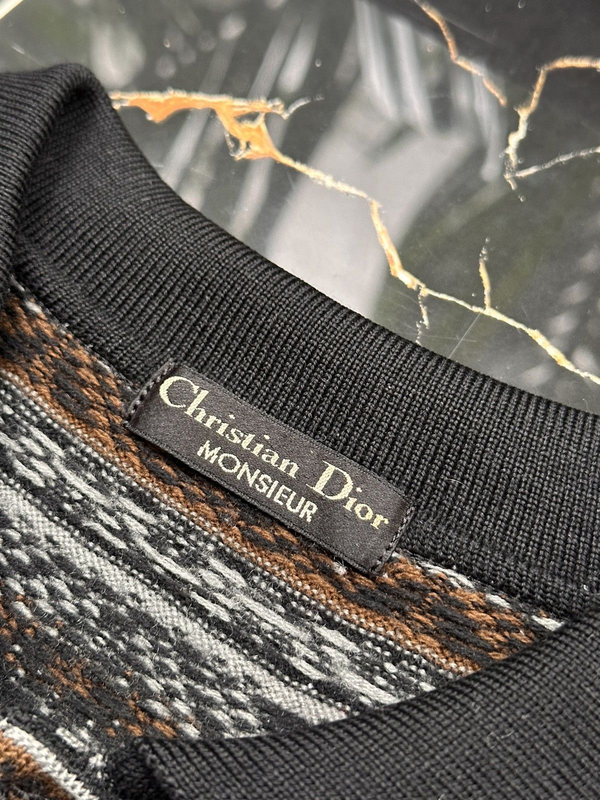 Christian Dior Monsieur × Vintage CHRISTIAN DIOR MONSIEUR VINTAGE RETRO SWEATER Size US L / EU 52-54 / 3 - 7 Thumbnail