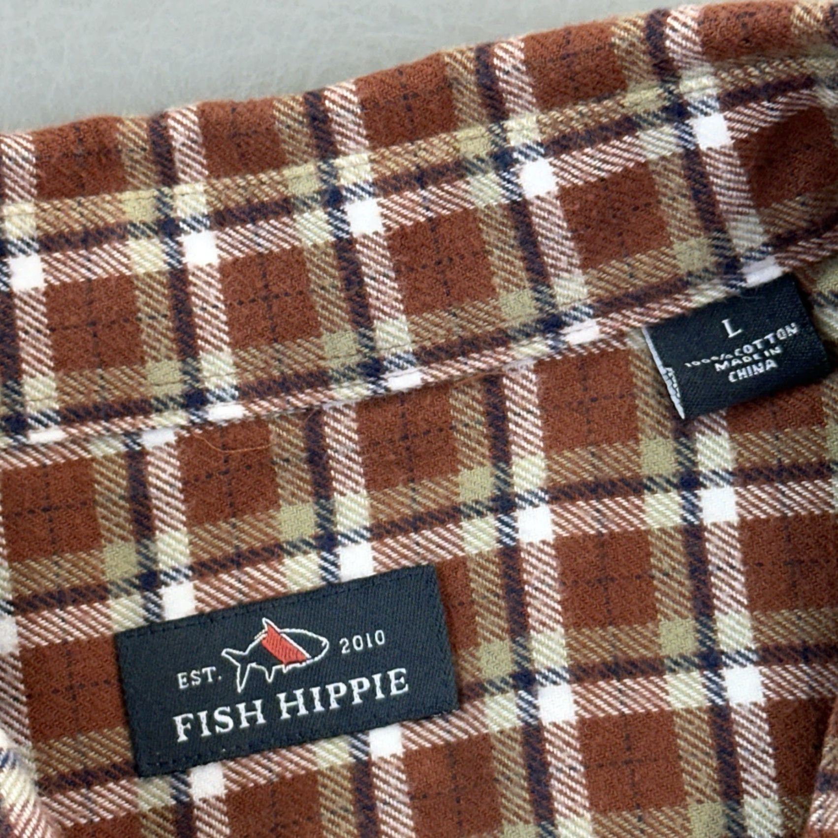 Vintage Fish Hippie Shirt Mens Large Brown Plaid Flannel Long Sleeve Button Down Preppy Shirt Mens Large Brown Plaid Flannel Long Sleeve Button-Down Size US L / EU 52-54 / 3 - 5 Thumbnail